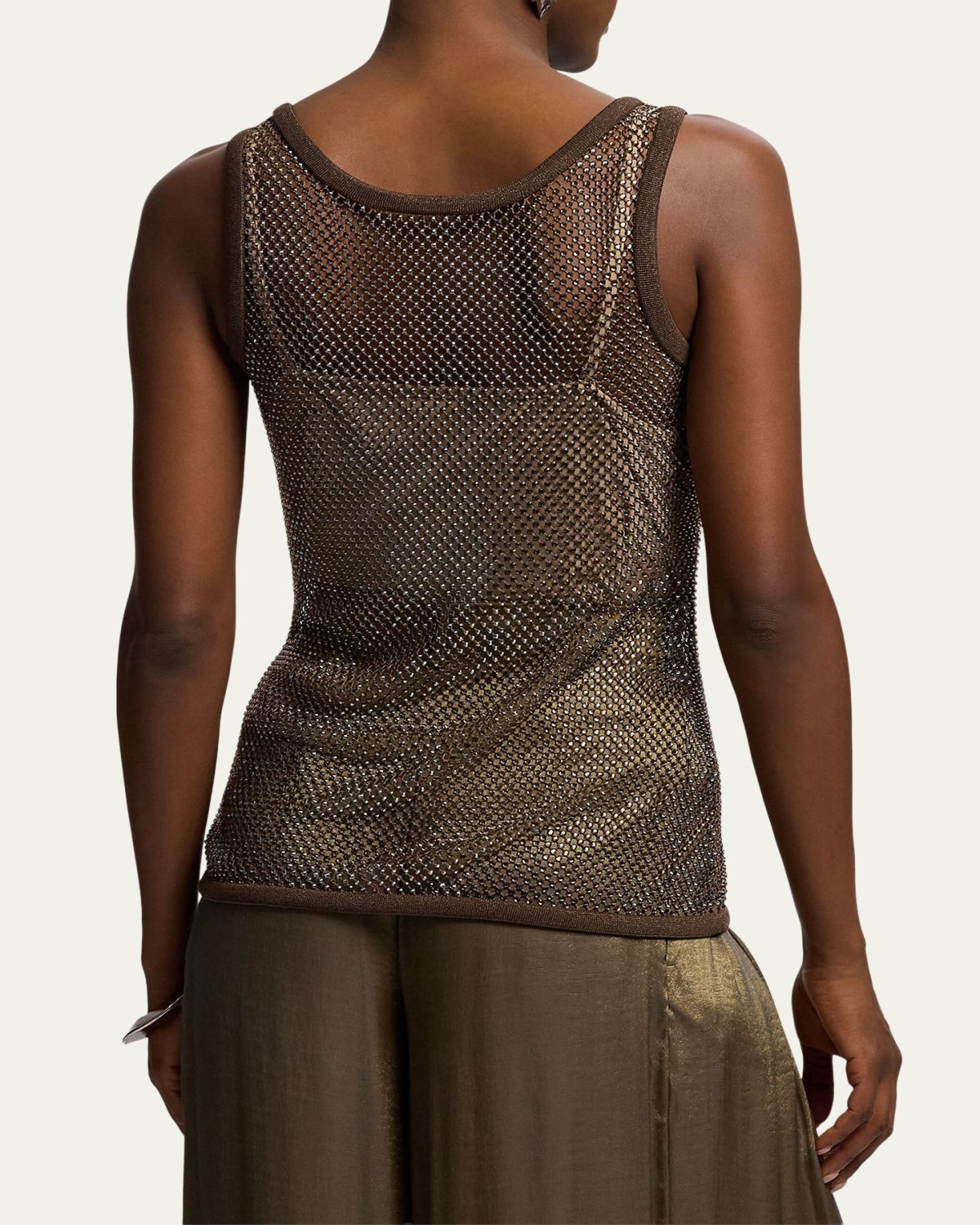 Ralph Lauren Collection Melony Embellished Mesh Tank Top | Thumbnail 3