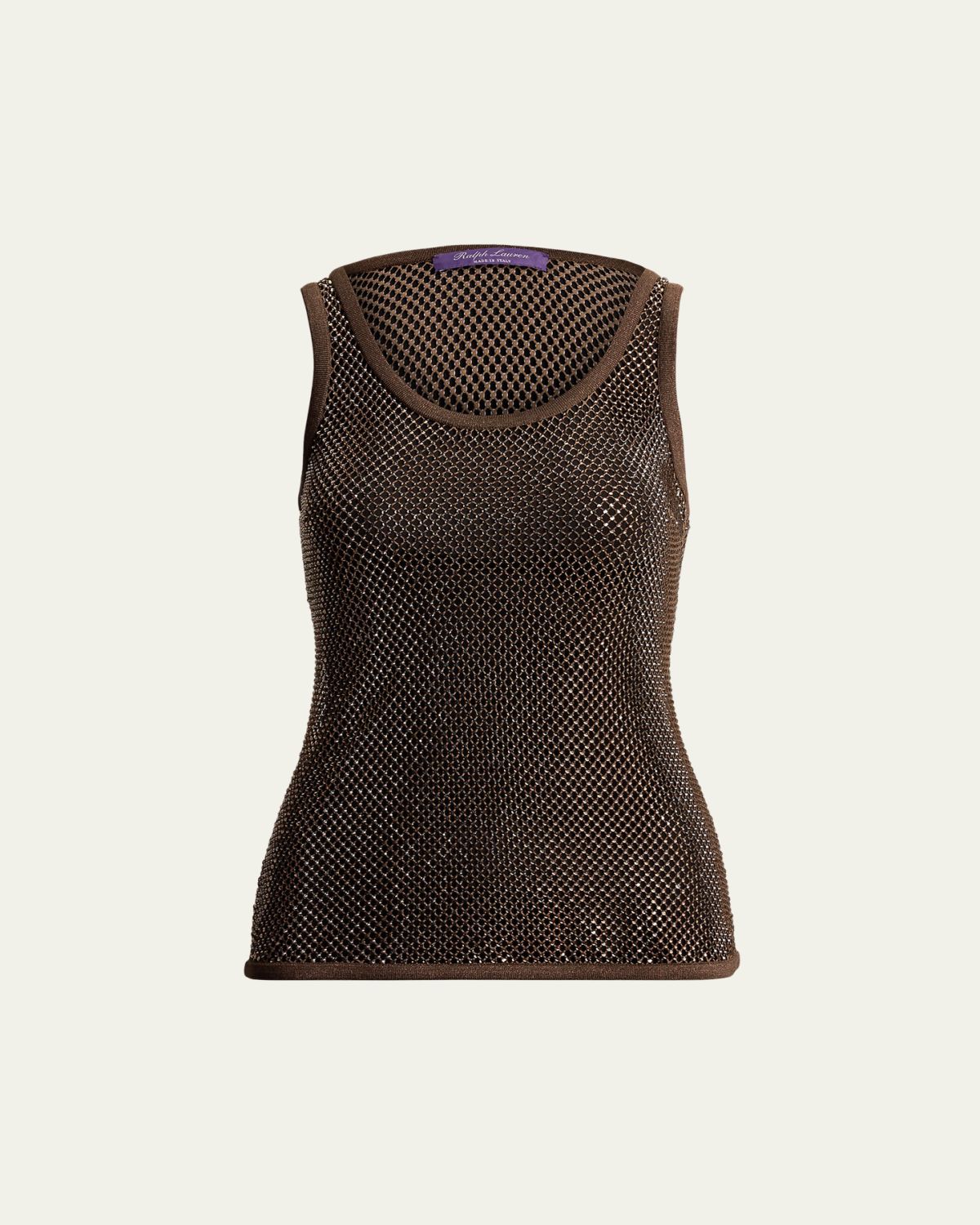 Ralph Lauren Collection Melony Embellished Mesh Tank Top