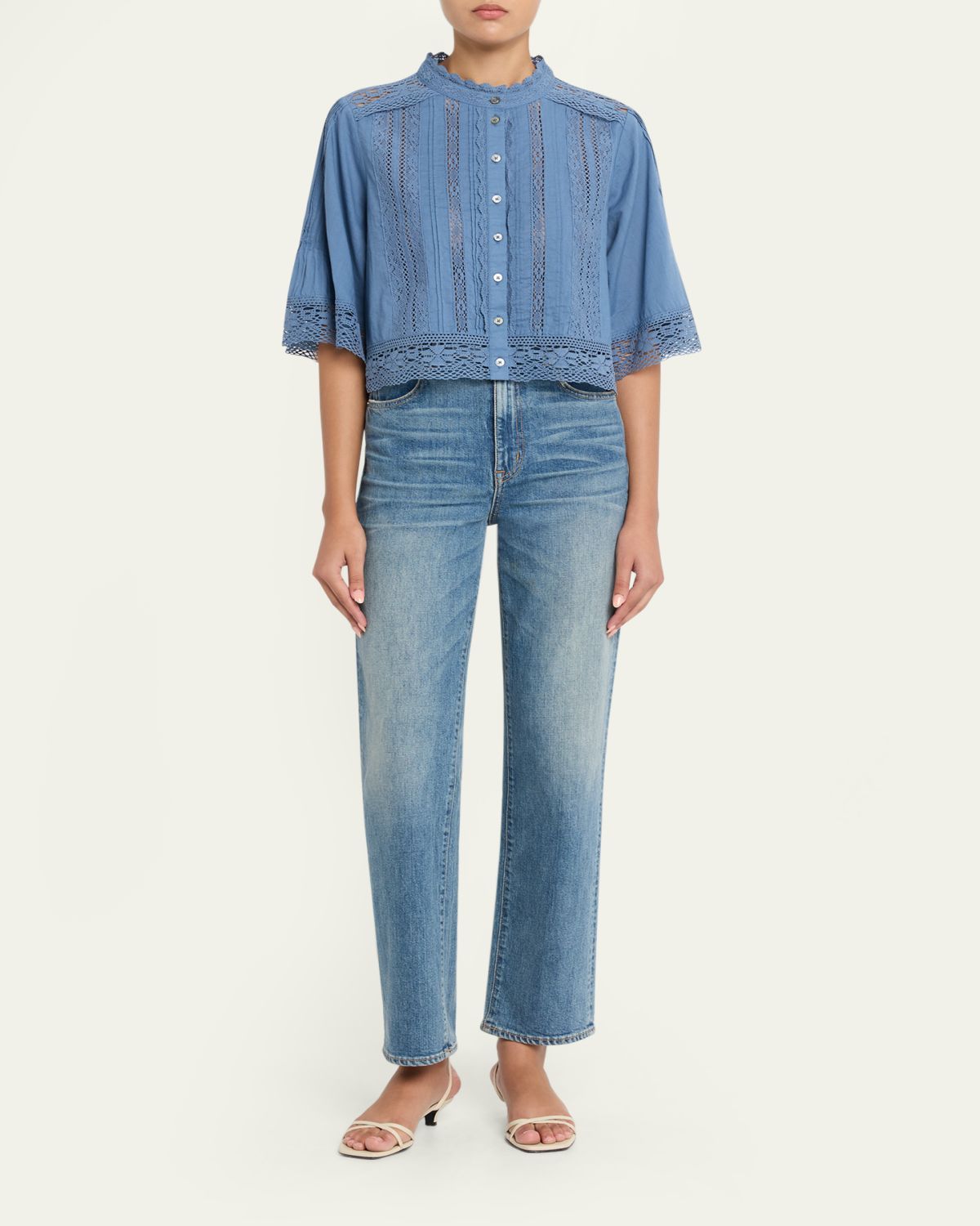 Sea Pippa Embroidered Short-Sleeve Blouse | Thumbnail 2 Sea Pippa Embroidered Short-Sleeve Blouse | Thumbnail 2