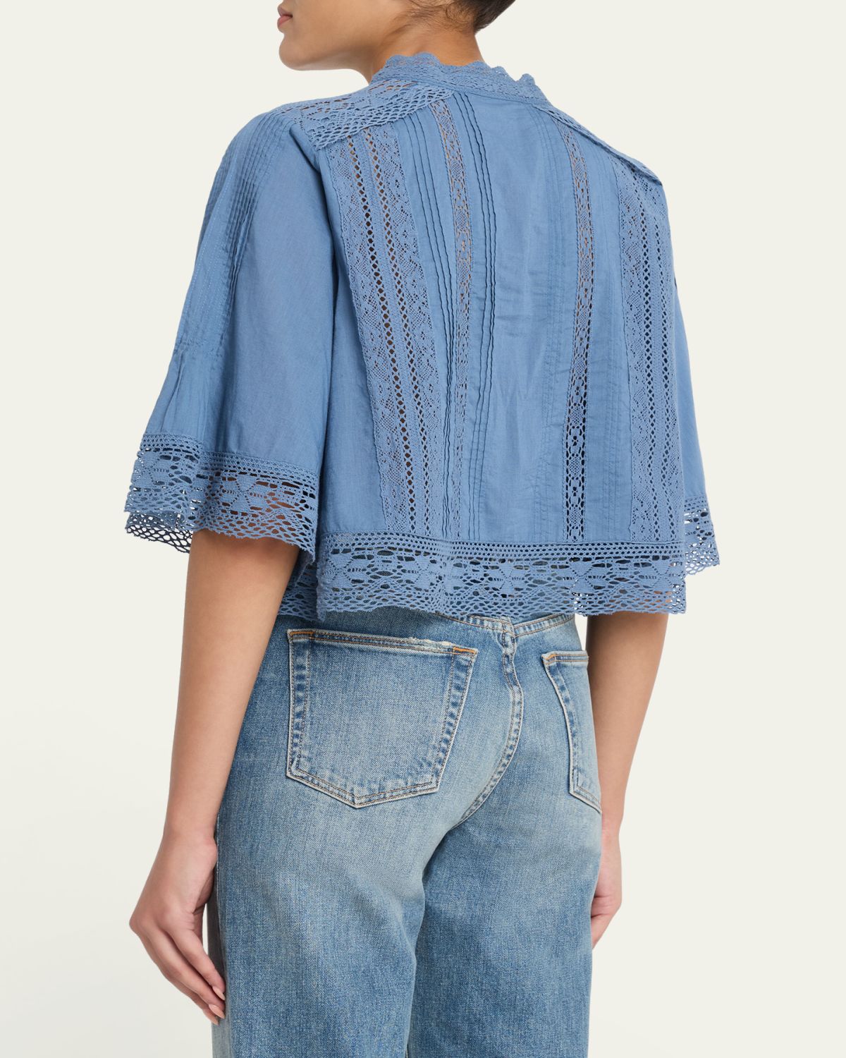 Sea Pippa Embroidered Short-Sleeve Blouse | Thumbnail 3 Sea Pippa Embroidered Short-Sleeve Blouse | Thumbnail 3