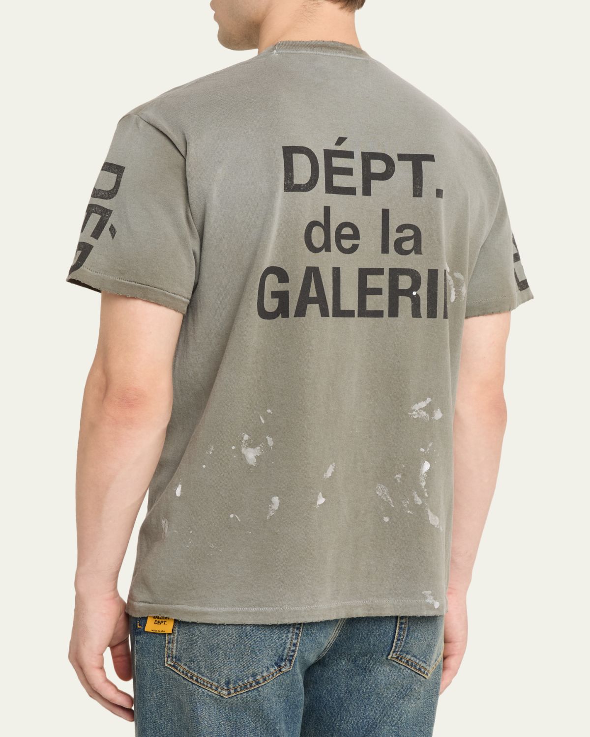 GALLERY DEPARTMENT Men's Painted French Collector Logo Jersey T-Shirt | Thumbnail 3 GALLERY DEPARTMENT Men's Painted French Collector Logo Jersey T-Shirt | Thumbnail 3