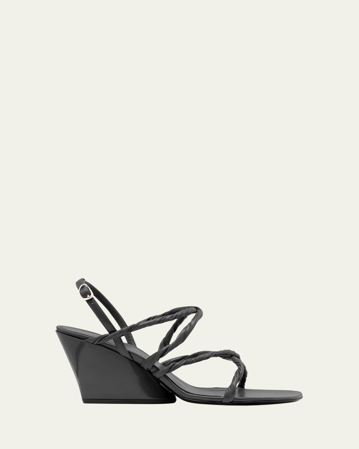 Proenza Schouler 80mm Twist Slant Leather Sandals
