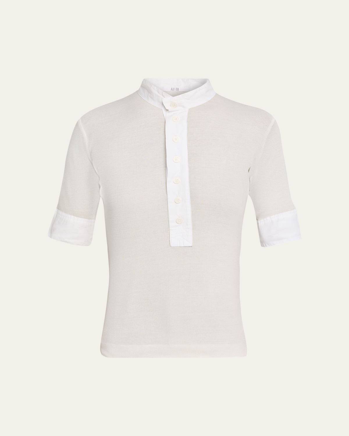 All Three Maria Rib Henley Shirt - Women's Clothing