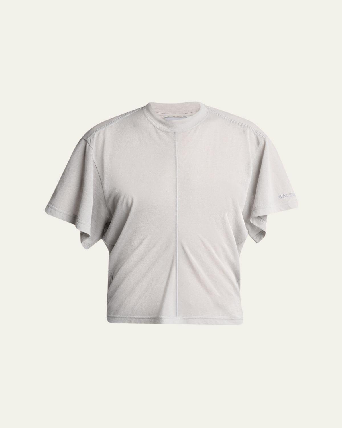 Balenciaga Transparent Jersey Draped T-Shirt
