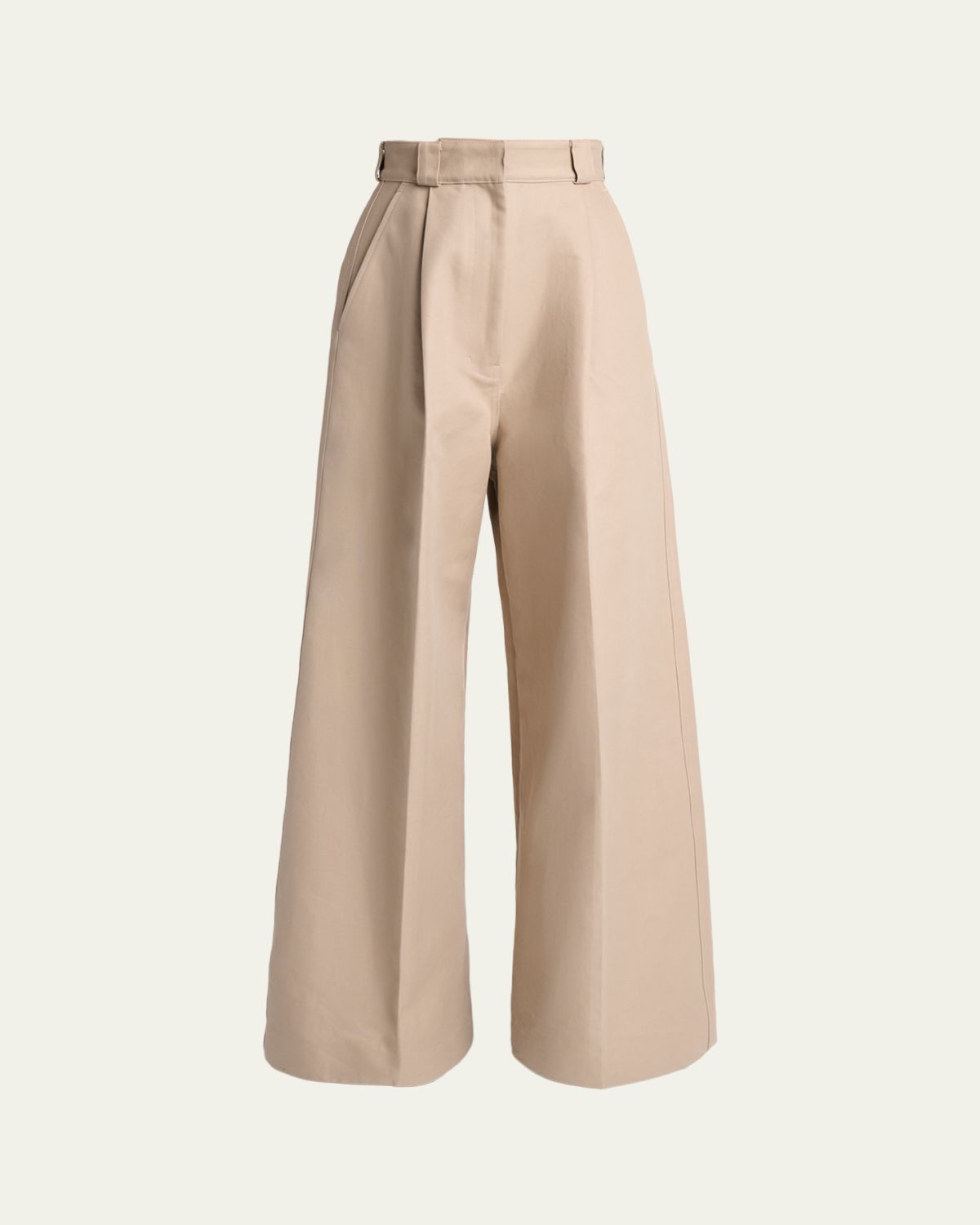 Balenciaga High-Rise Pleated Wide-Leg Pants