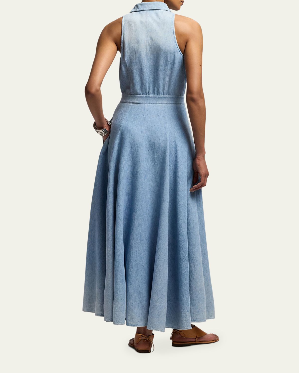 Ralph Lauren Collection Peyten Cotton Denim Day Dress | Thumbnail 3 Ralph Lauren Collection Peyten Cotton Denim Day Dress | Thumbnail 3