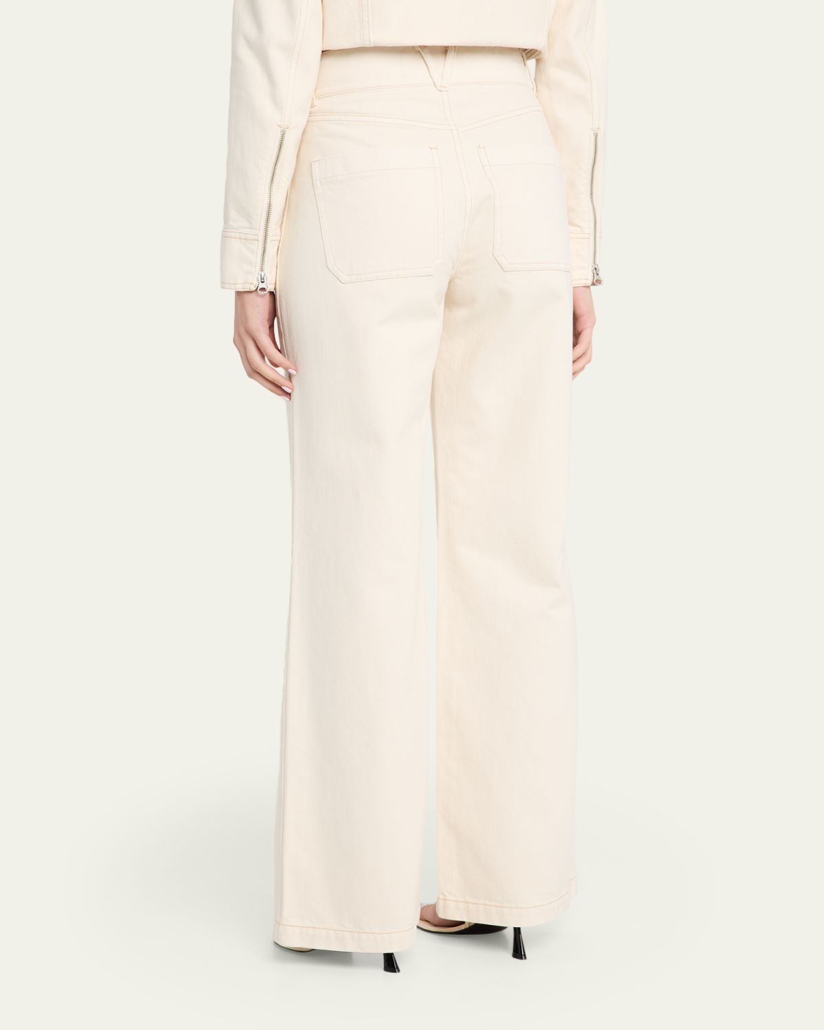 Veronica Beard Taylor High-Rise Wide-Leg Jeans | Thumbnail 3
