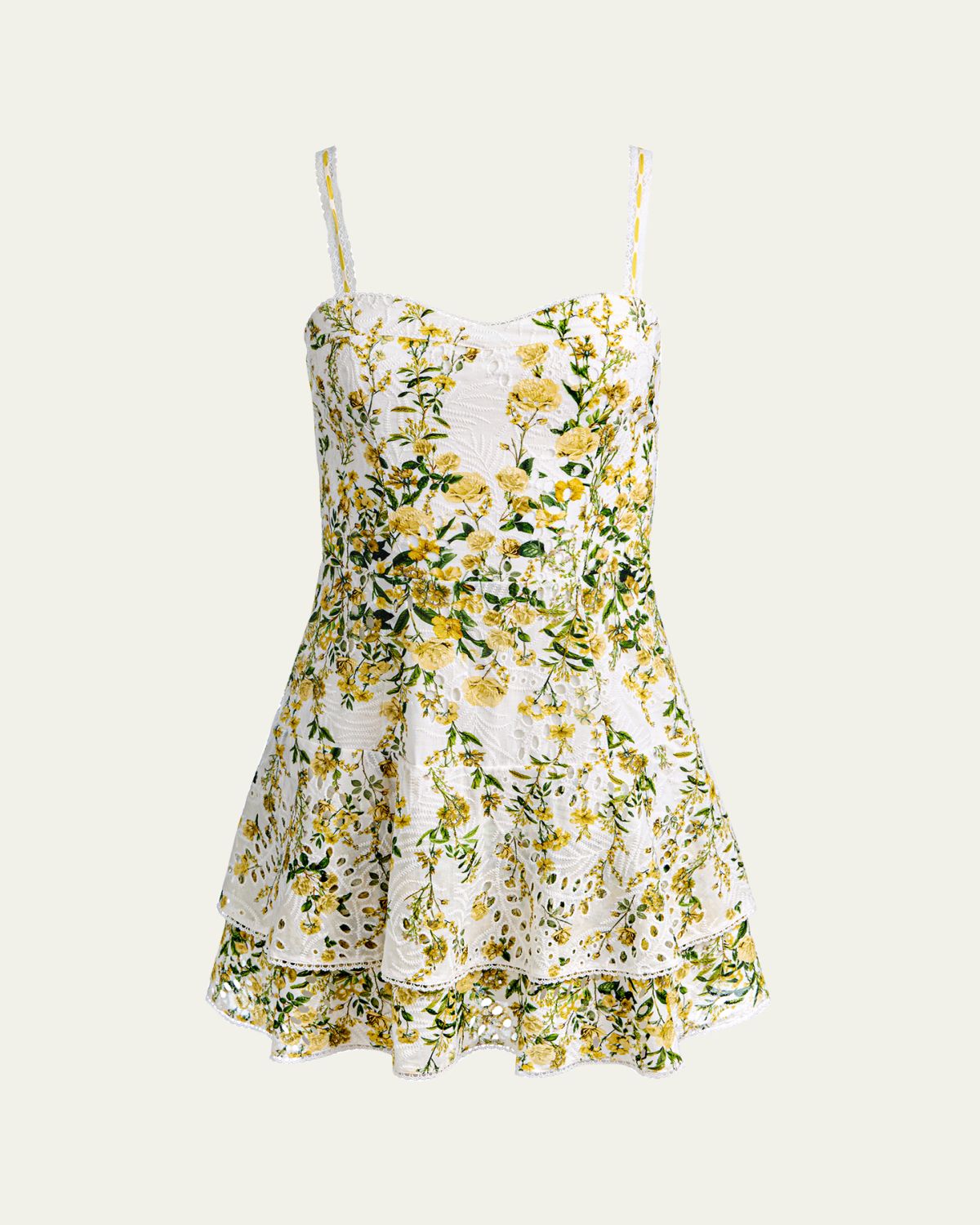 ALICE + OLIVIA Meredith Embroidered Floral Mini Dress | Thumbnail 6 ALICE + OLIVIA Meredith Embroidered Floral Mini Dress | Thumbnail 6