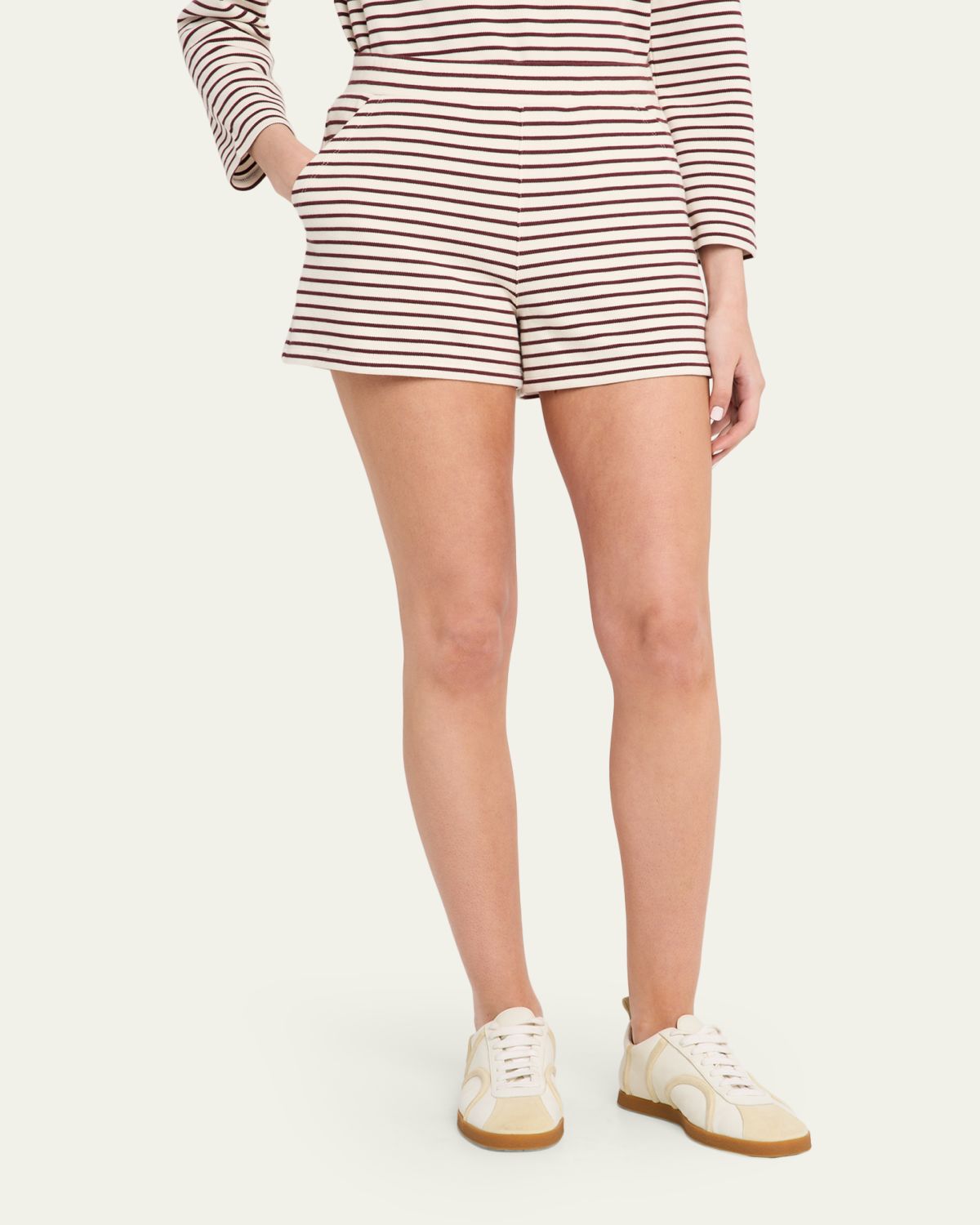 Veronica Beard Brighton Striped Knit Shorts | Thumbnail 4