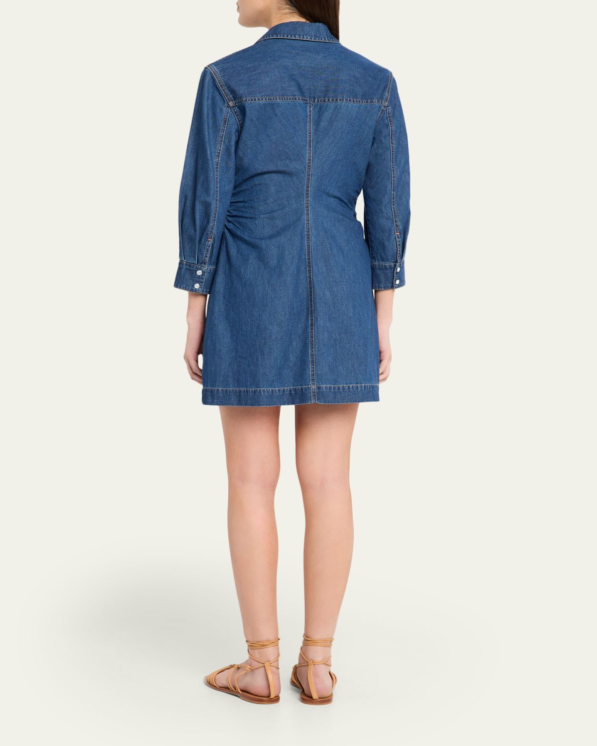 Veronica Beard Maura Denim Mini Dress | Thumbnail 3 Veronica Beard Maura Denim Mini Dress | Thumbnail 3