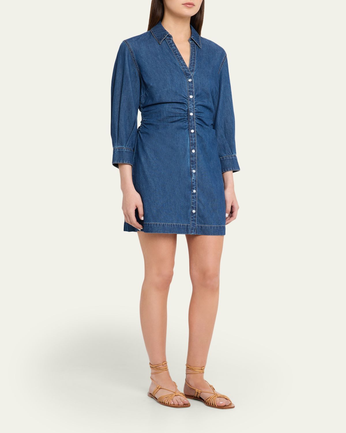 Veronica Beard Maura Denim Mini Dress | Thumbnail 4 Veronica Beard Maura Denim Mini Dress | Thumbnail 4