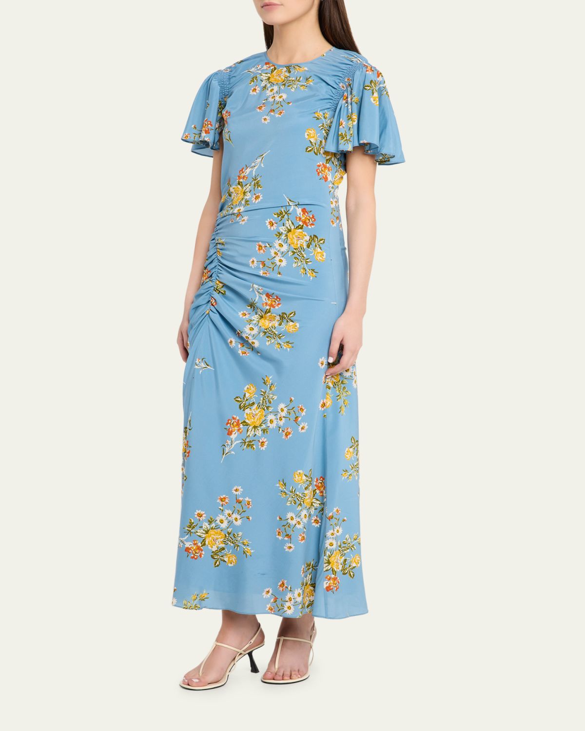 Veronica Beard Huntleigh Floral Midi Dress | Thumbnail 4