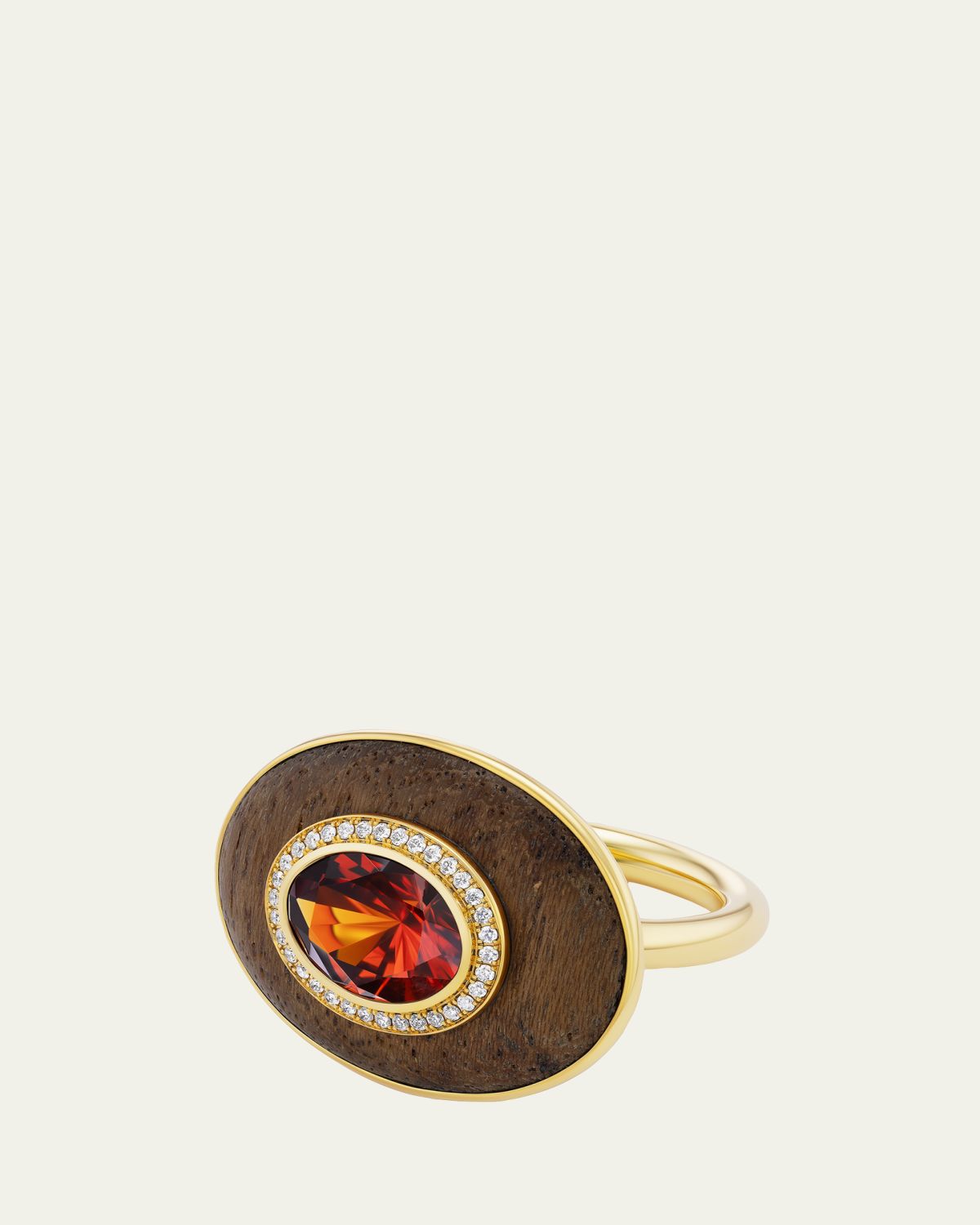 Emily P. Wheeler Balance Ring with Diamonds, Garnet, and Sandalwood | Thumbnail 4