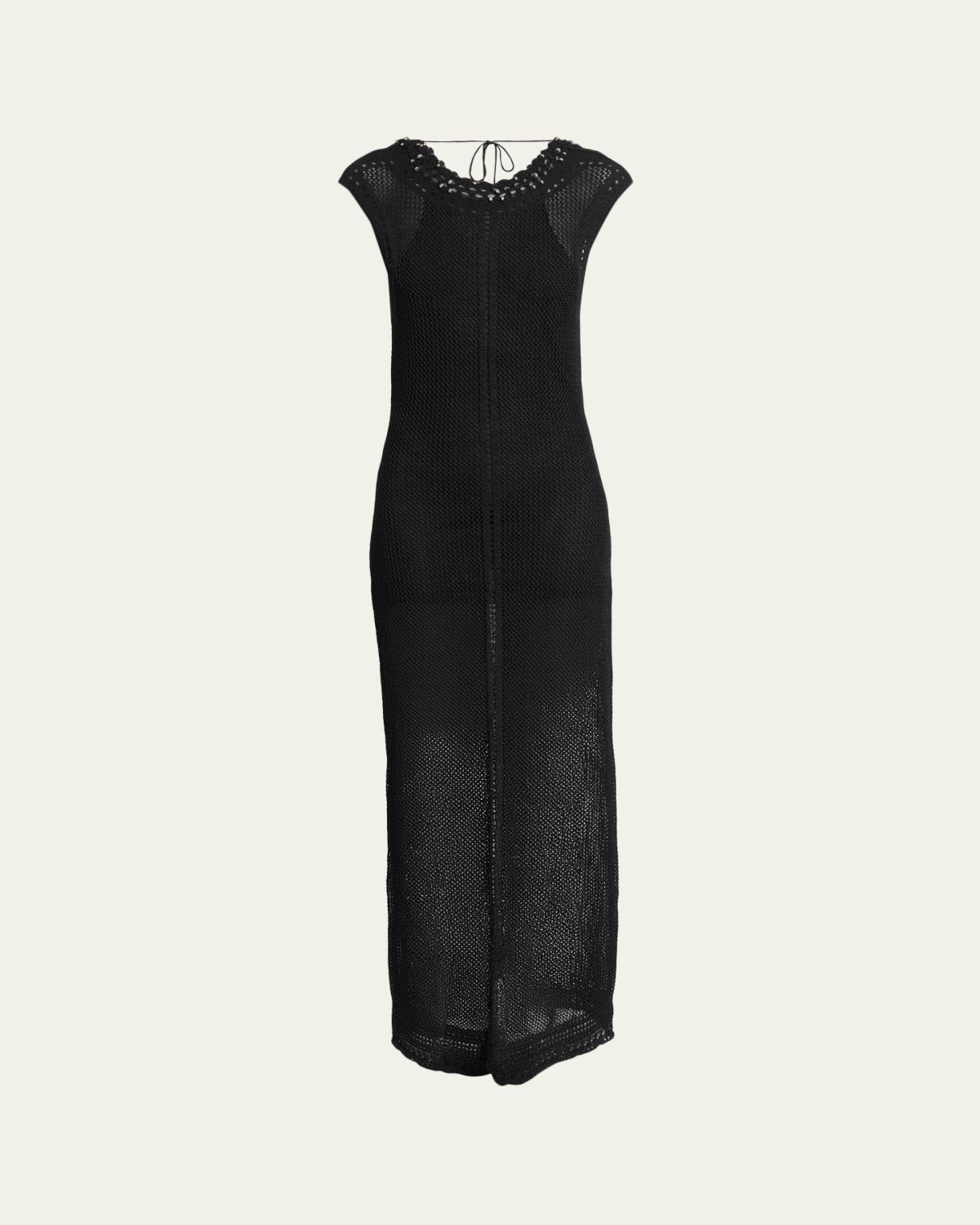 Isabel Marant Metaya Crochet Knit Backless Maxi Dress