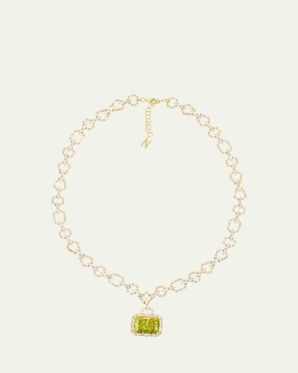 Nickho Rey Houlehan Necklace with Crushed Ice Pendant, Green