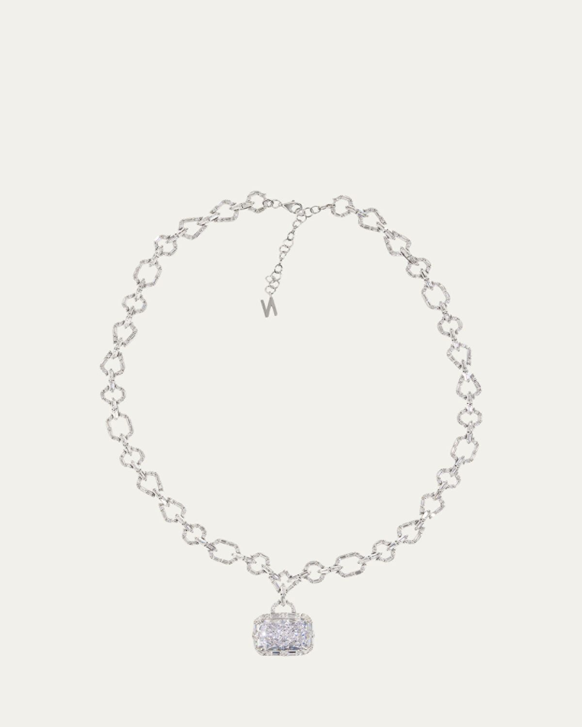 Nickho Rey Houlehan Necklace with Crushed Ice Pendant, White