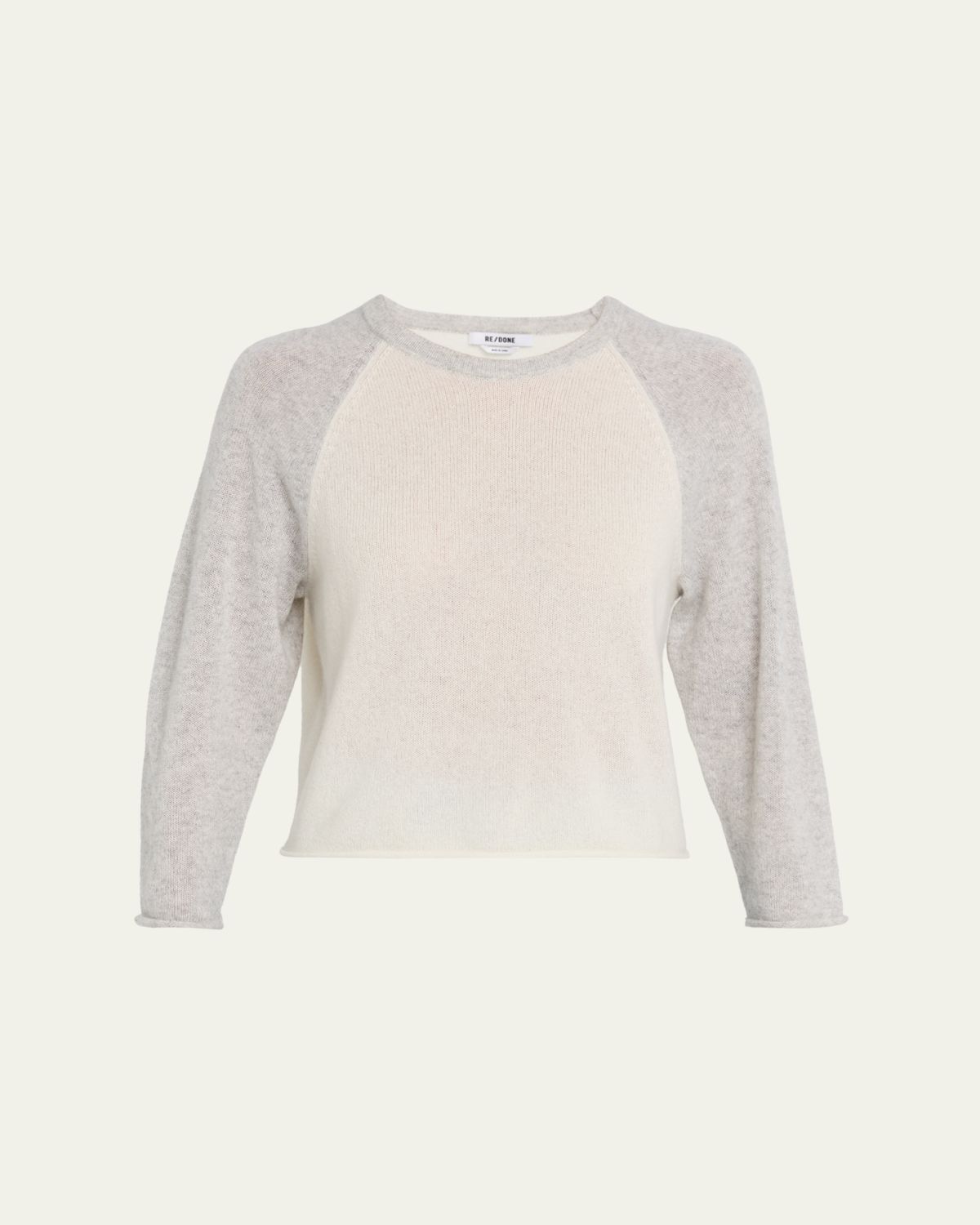 RE/DONE Featherweight Cashmere Baseball Tee | Thumbnail 6 RE/DONE Featherweight Cashmere Baseball Tee | Thumbnail 6