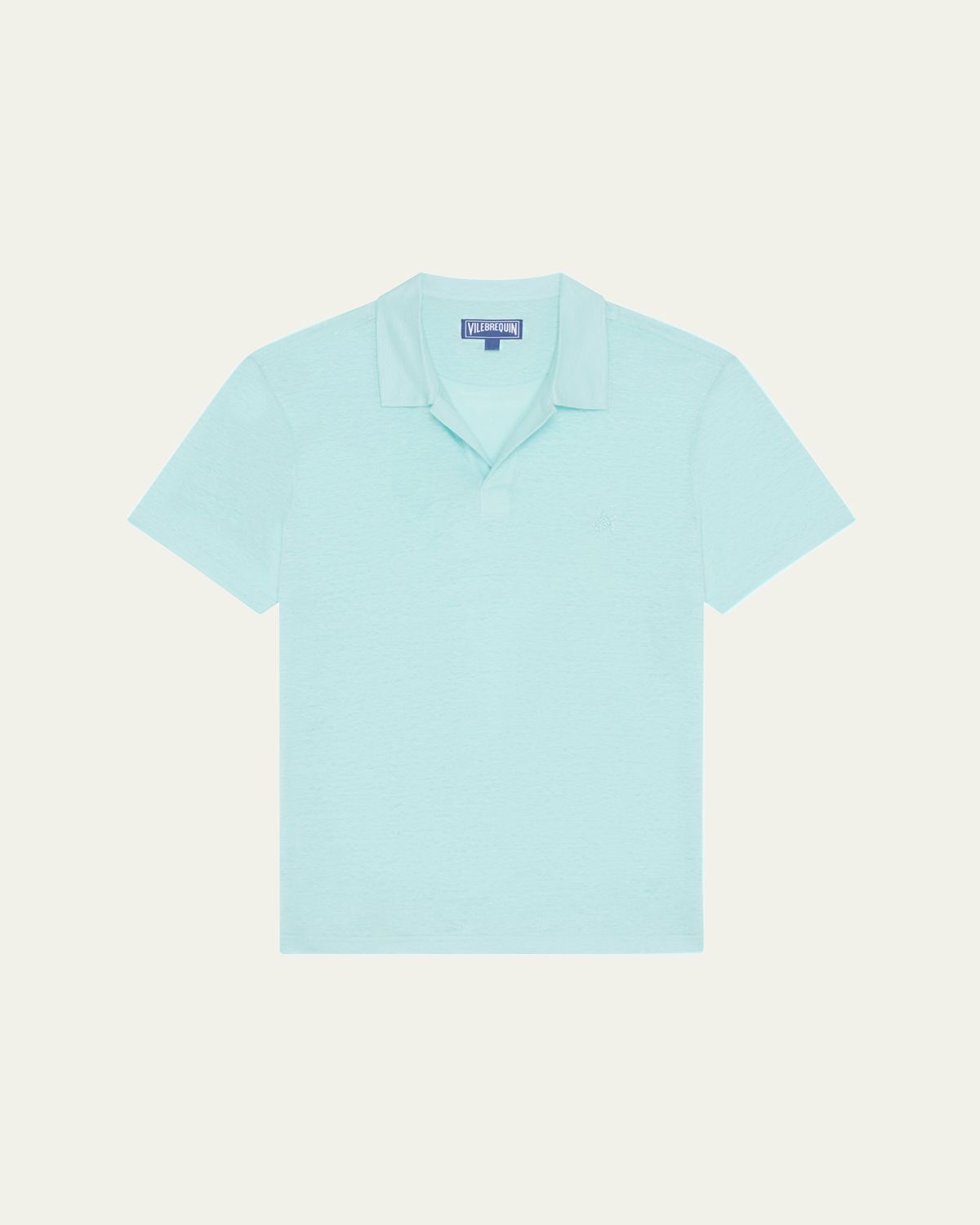Vilebrequin Men's Linen Jersey Johnny Collar Polo Shirt | Thumbnail 4 Vilebrequin Men's Linen Jersey Johnny Collar Polo Shirt | Thumbnail 4