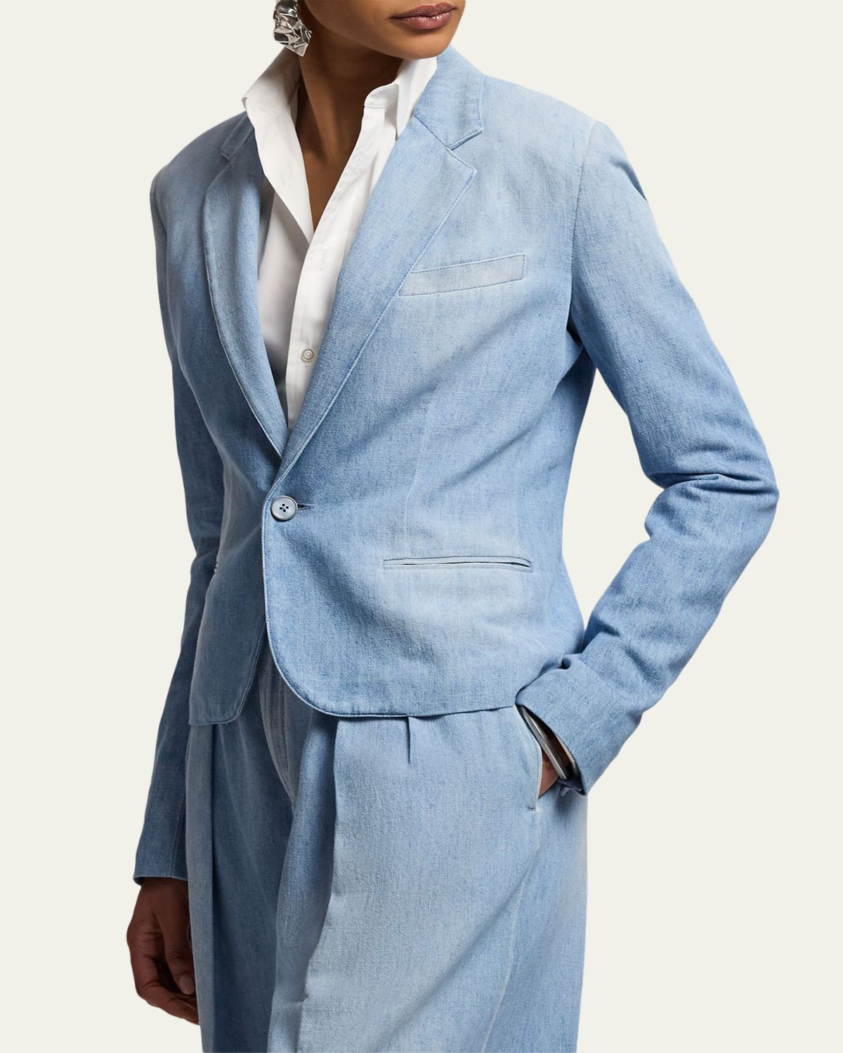Ralph Lauren Collection Lochlan Cotton Denim Jacket | Thumbnail 4