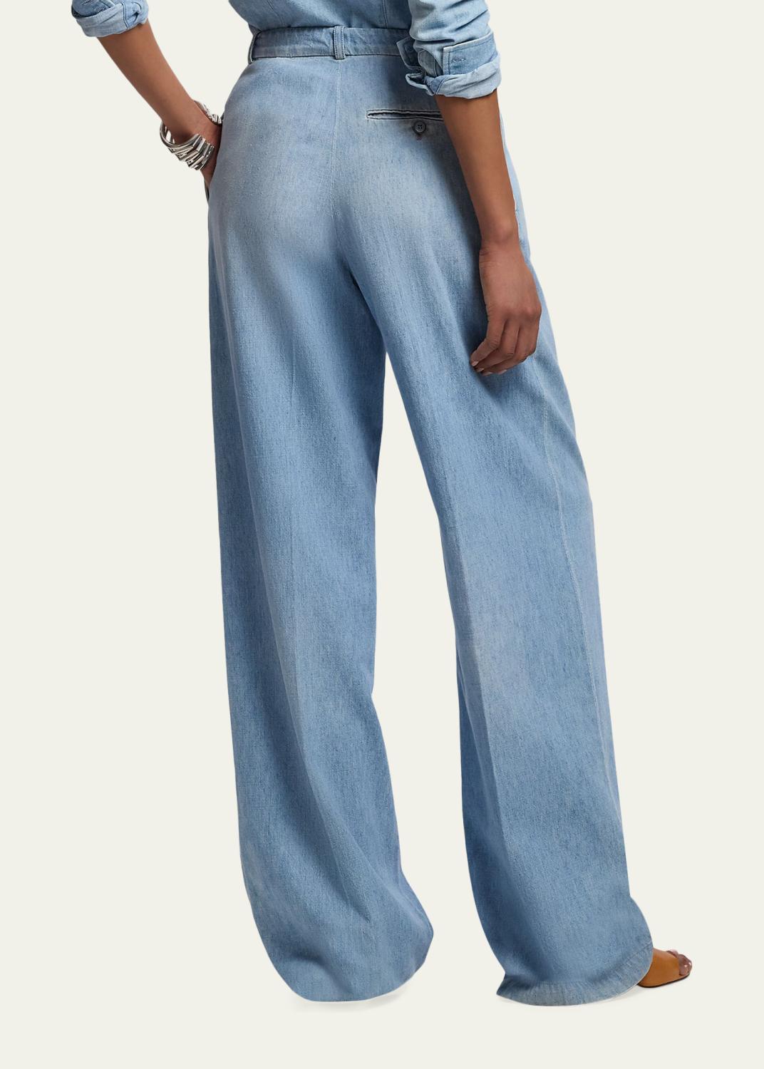 Ralph Lauren Collection Cotton Denim Relaxed Trousers | Thumbnail 3 Ralph Lauren Collection Cotton Denim Relaxed Trousers | Thumbnail 3