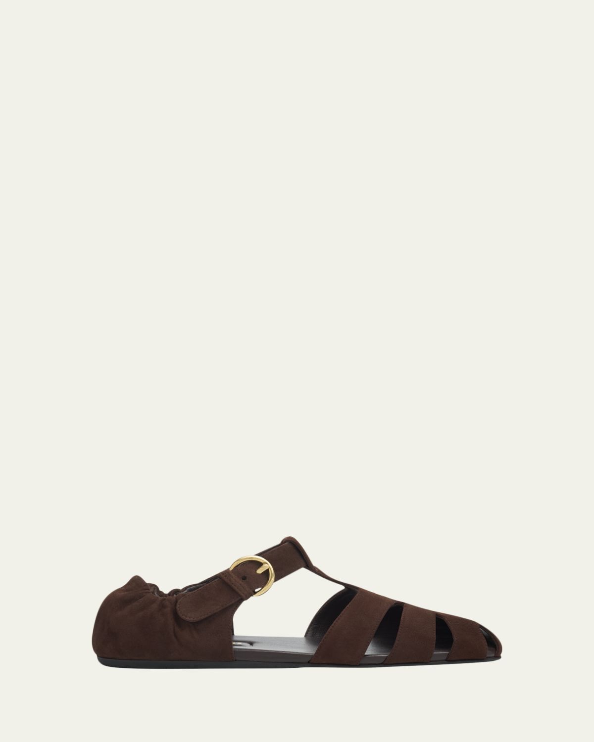 Miu Miu Ruched Suede Fisherman Sandals | Thumbnail 4 Miu Miu Ruched Suede Fisherman Sandals | Thumbnail 4