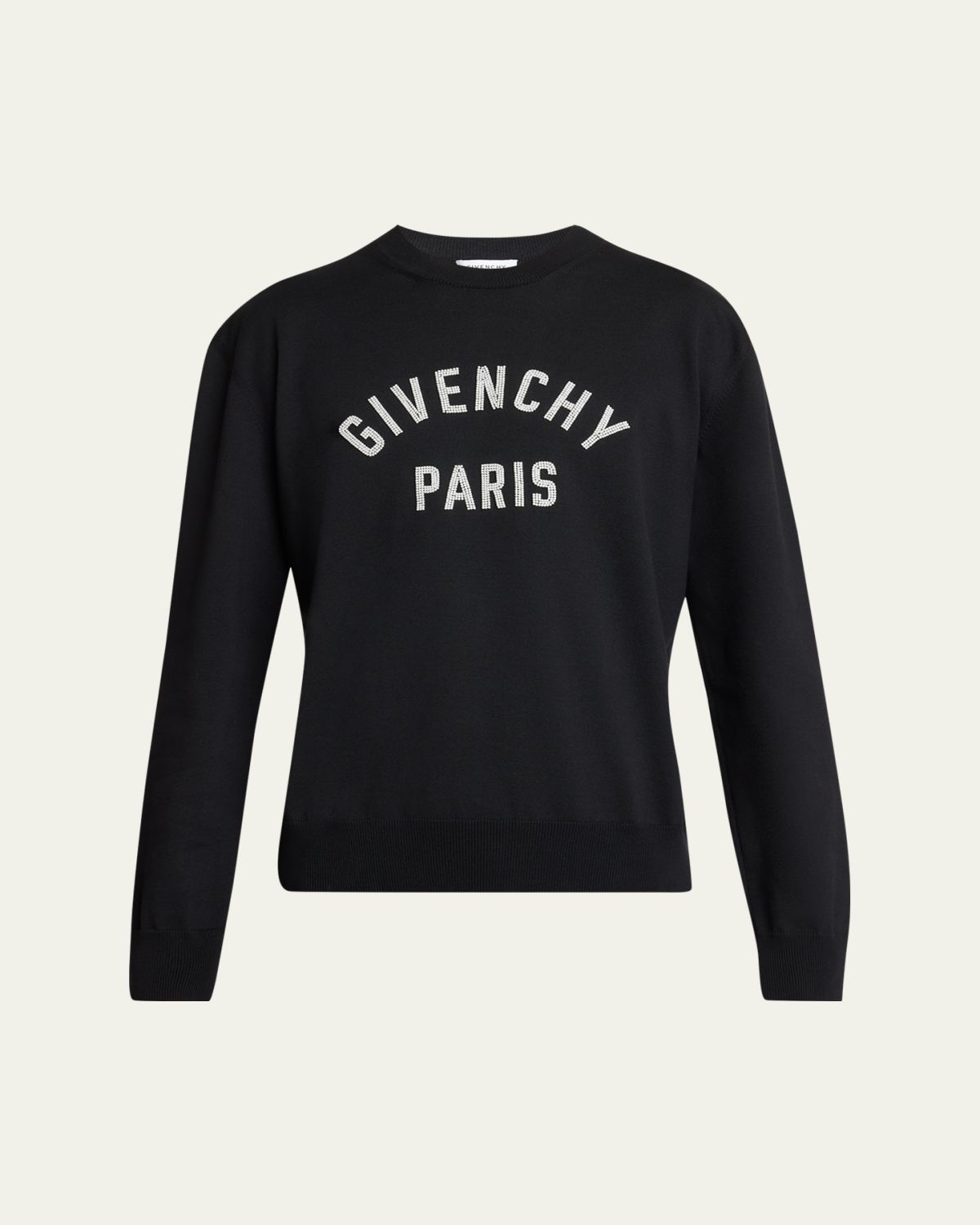 Givenchy Men's Embroidered Logo Cotton Crewneck Sweater | Thumbnail 6 Givenchy Men's Embroidered Logo Cotton Crewneck Sweater | Thumbnail 6