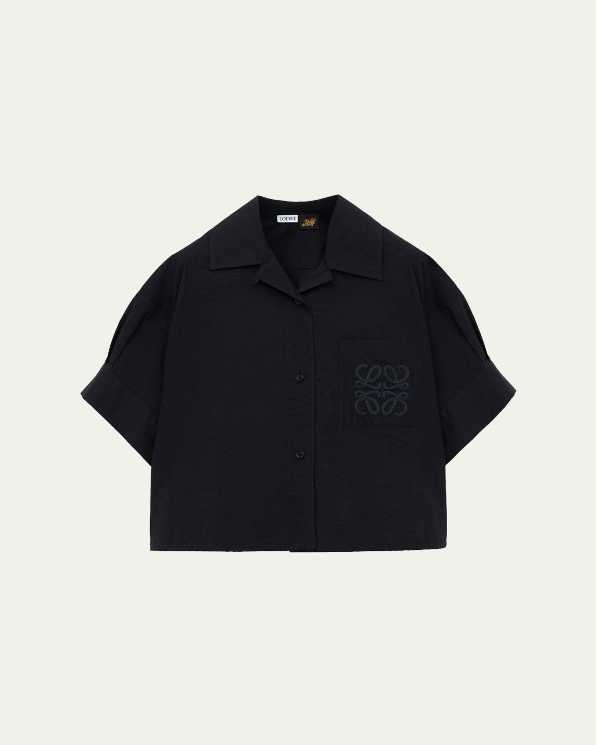 Loewe x Paula's Ibiza Anagram Short-Sleeve Button-Down Shirt