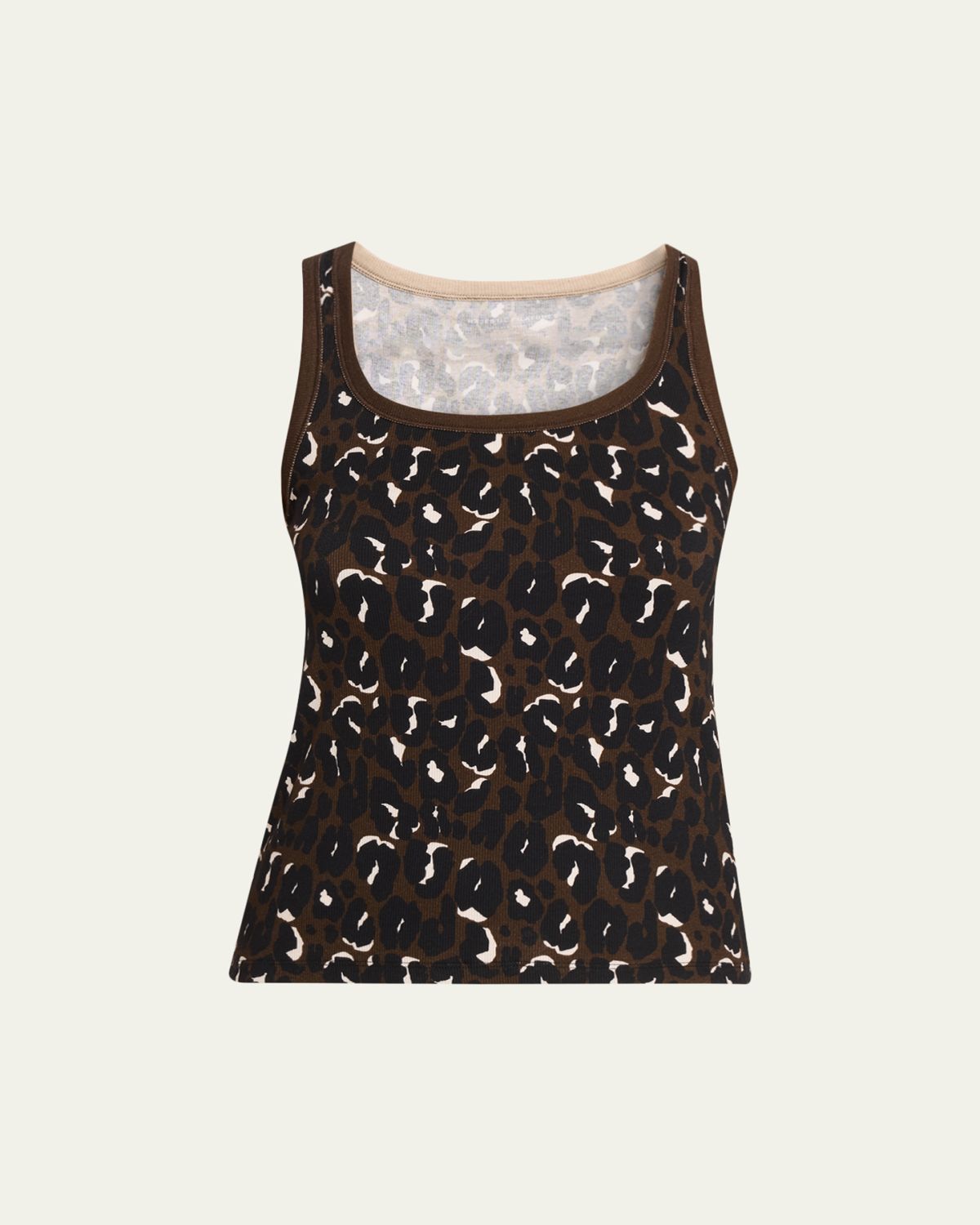Majestic Filatures Animal-Print Organic Cotton Rib Tank Top