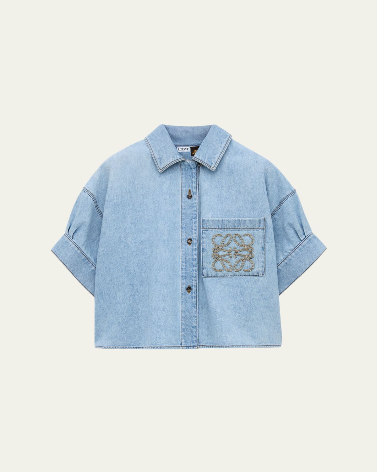 Loewe x Paula's Ibiza Denim Short-Sleeve Boxy Shirt | Thumbnail 6