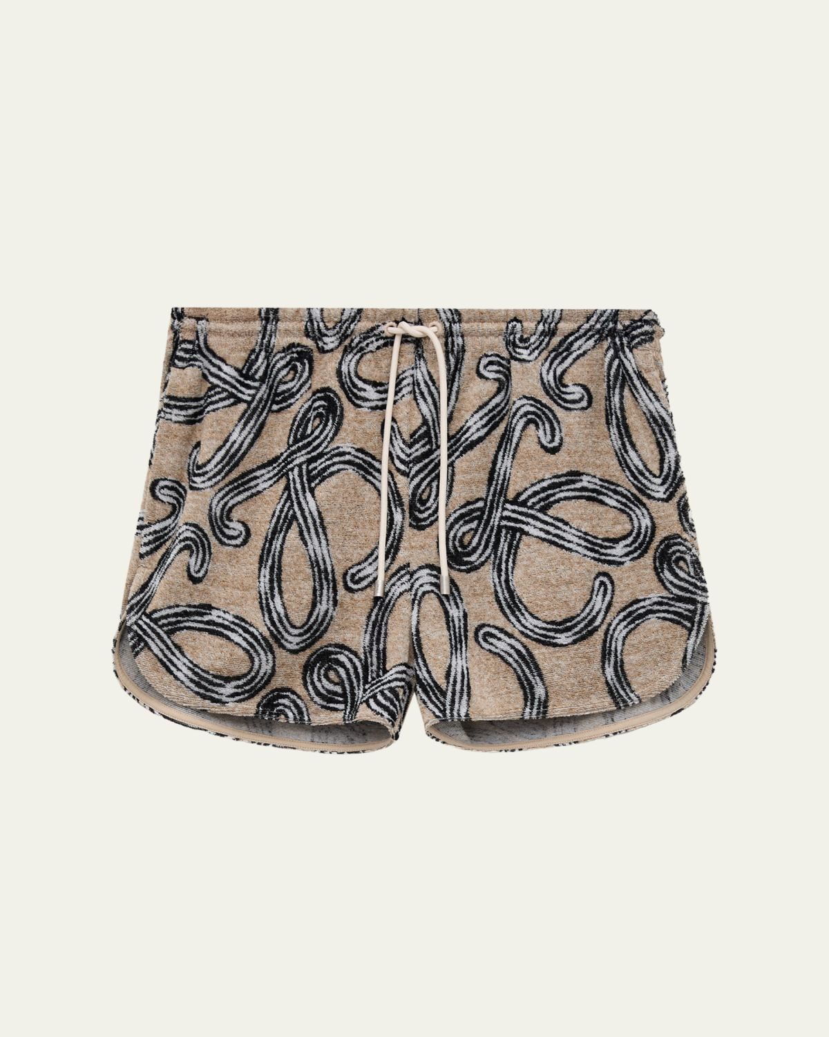 Loewe x Paula's Ibiza Anagram-Print Towelling Pull-On Shorts