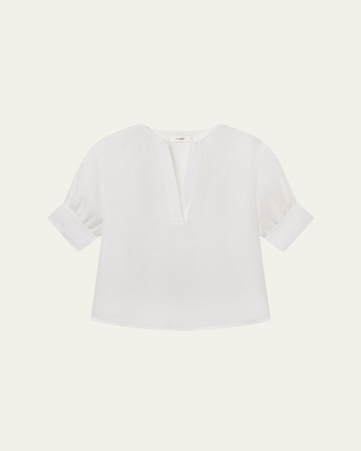 FRAME The Linen V-Neck Top