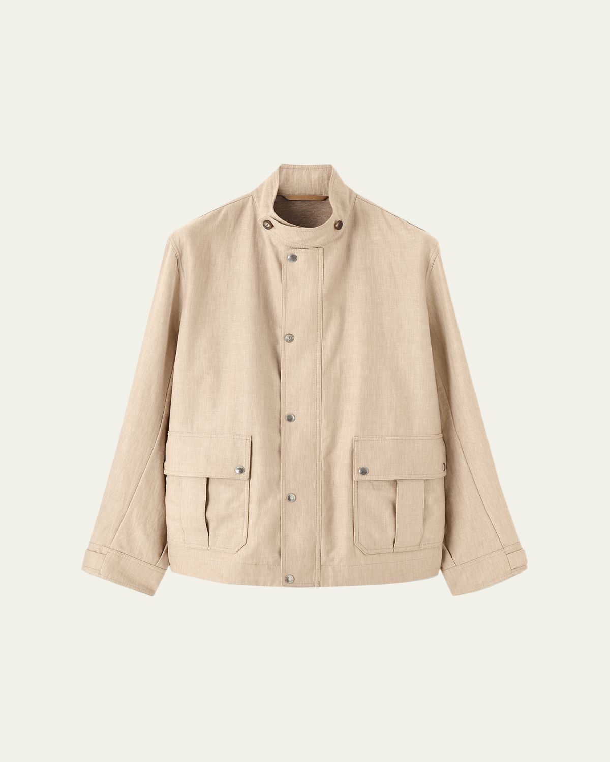 Loro Piana Men's Kody Linen Flap-Pocket Blouson | Thumbnail 6 Loro Piana Men's Kody Linen Flap-Pocket Blouson | Thumbnail 6