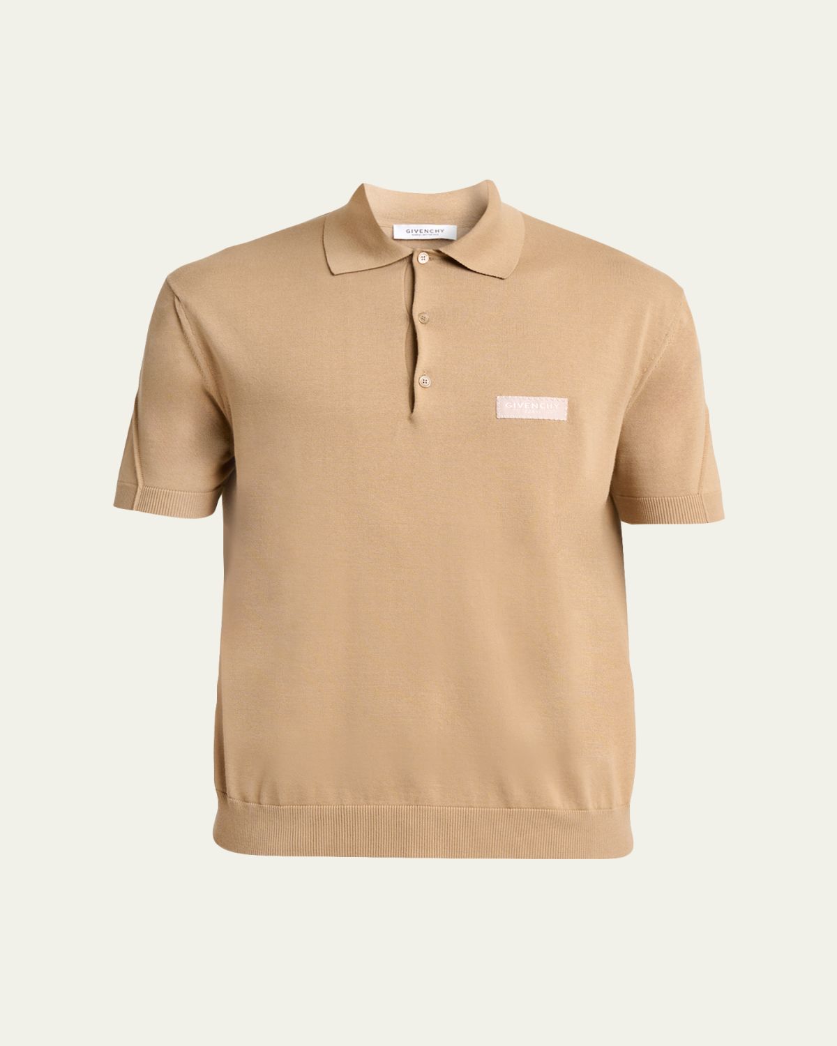 Givenchy Men's Grosgrain Logo Cotton Knit Polo Shirt | Thumbnail 6 Givenchy Men's Grosgrain Logo Cotton Knit Polo Shirt | Thumbnail 6