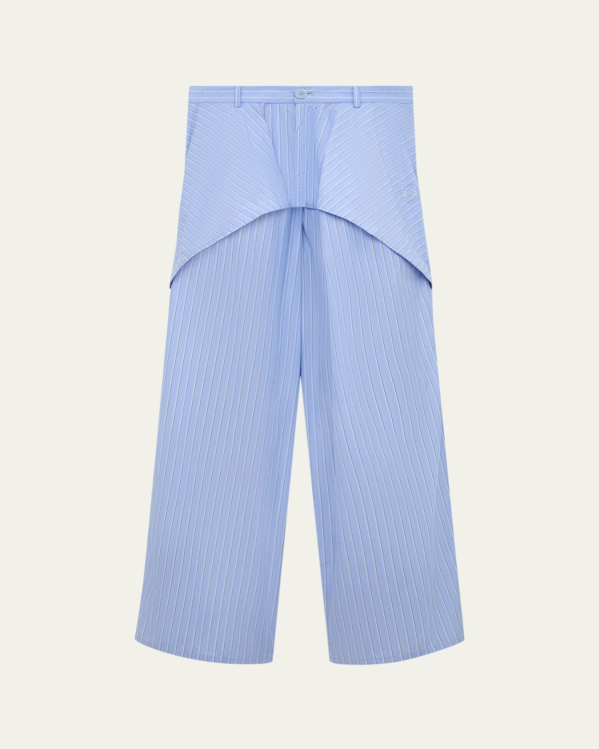 Loewe x Paula's Ibiza Striped Cotton Yoked Wide-Leg Trousers