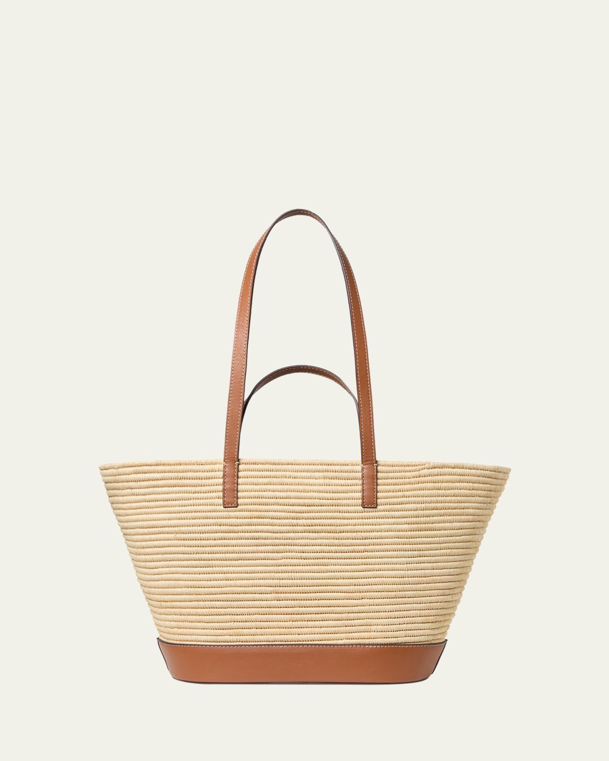Loeffler Randall Granger Leather-Trim Raffia Tote Bag