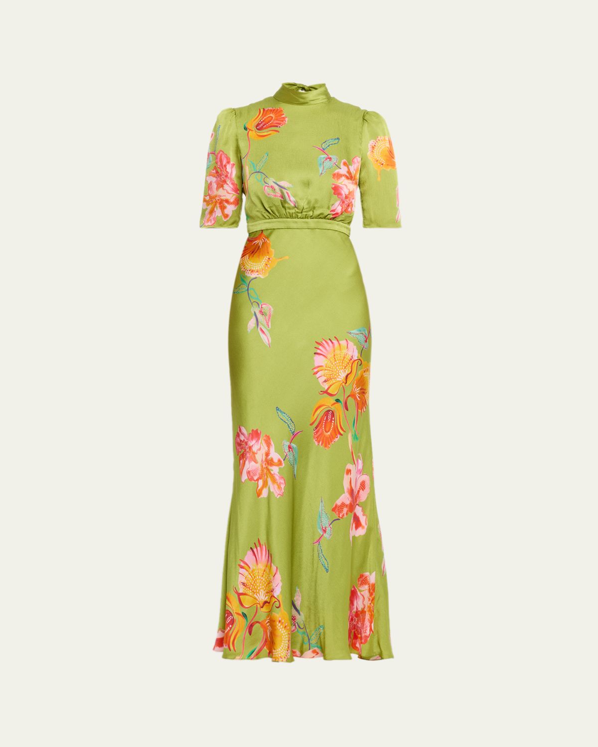Saloni Adele B Floral Silk Dress | Thumbnail 6 Saloni Adele B Floral Silk Dress | Thumbnail 6