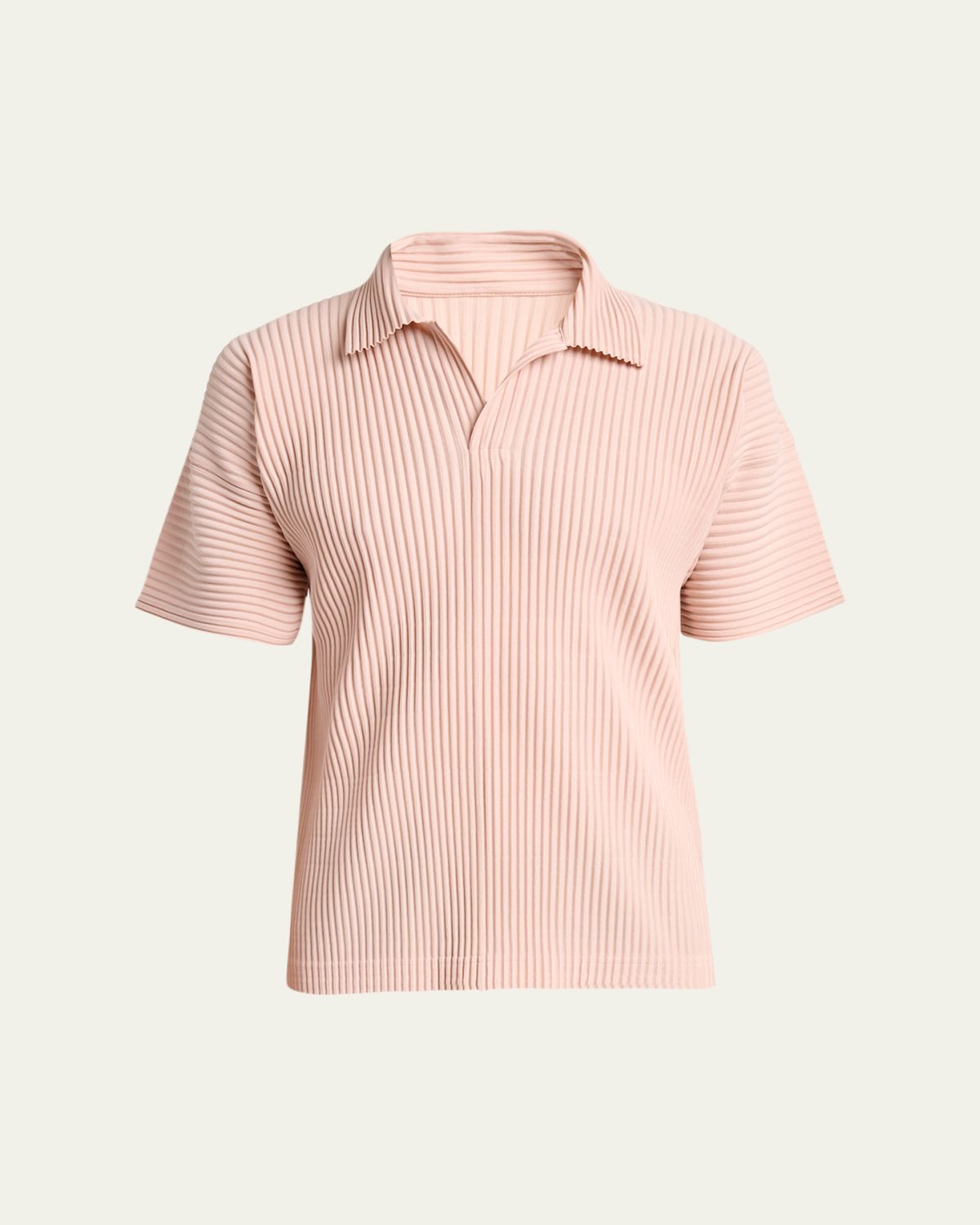 Homme Plisse Issey Miyake Men's Pleated Johnny-Collar Polo Shirt | Thumbnail 6 Homme Plisse Issey Miyake Men's Pleated Johnny-Collar Polo Shirt | Thumbnail 6