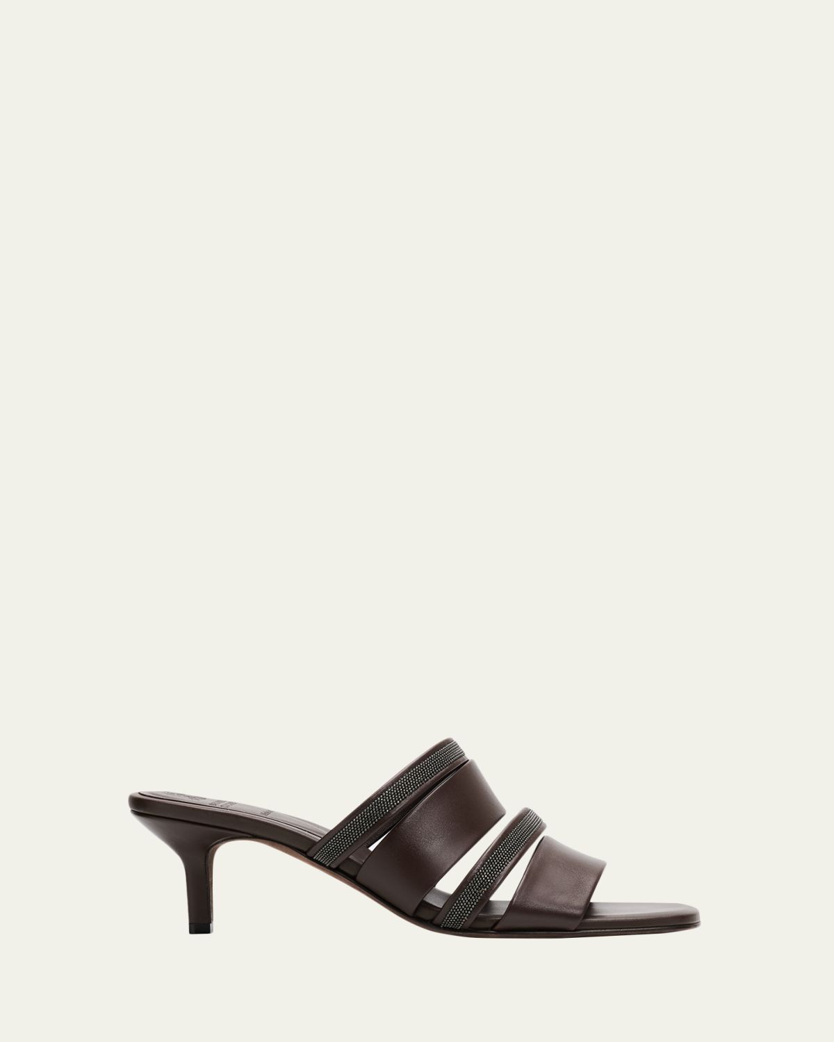 Brunello Cucinelli 50mm Monili Strappy Leather Mule Sandals | Thumbnail 5 Brunello Cucinelli 50mm Monili Strappy Leather Mule Sandals | Thumbnail 5