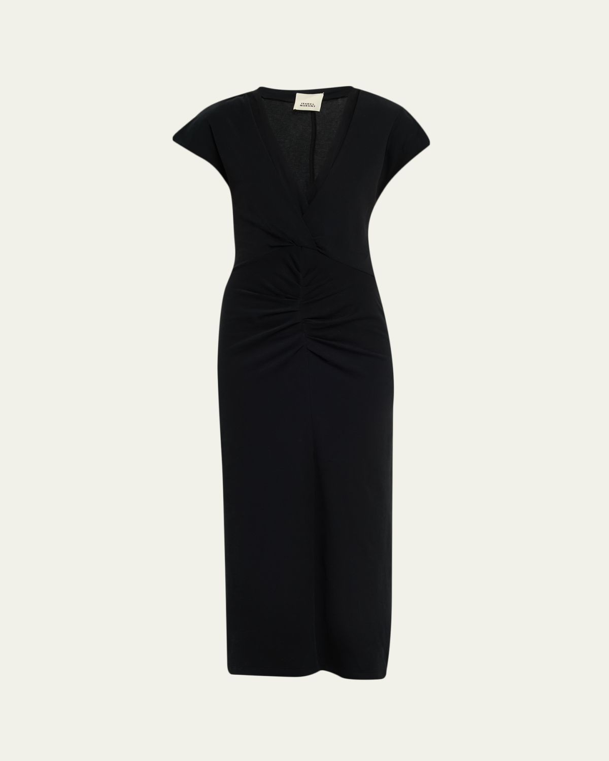Isabel Marant Nadra Gathered Waist Jersey Midi Dress | Thumbnail 6 Isabel Marant Nadra Gathered Waist Jersey Midi Dress | Thumbnail 6