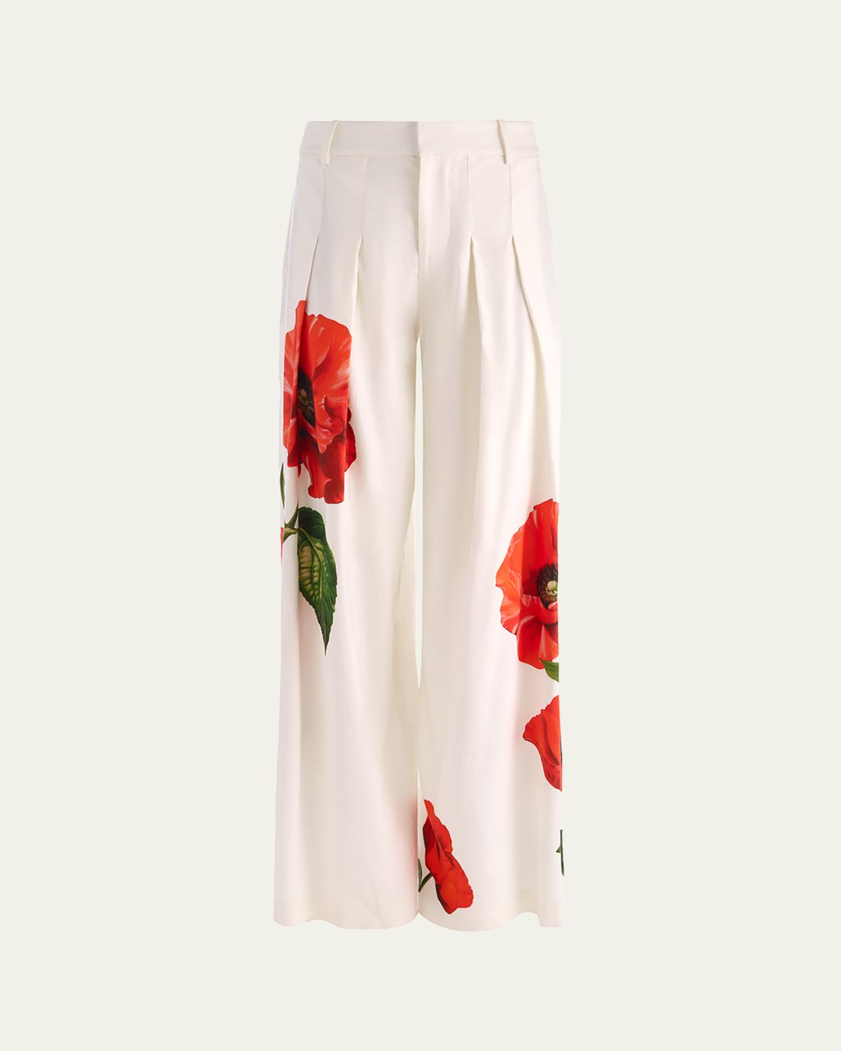 ALICE + OLIVIA Blaire High-Rise Pleated Trousers