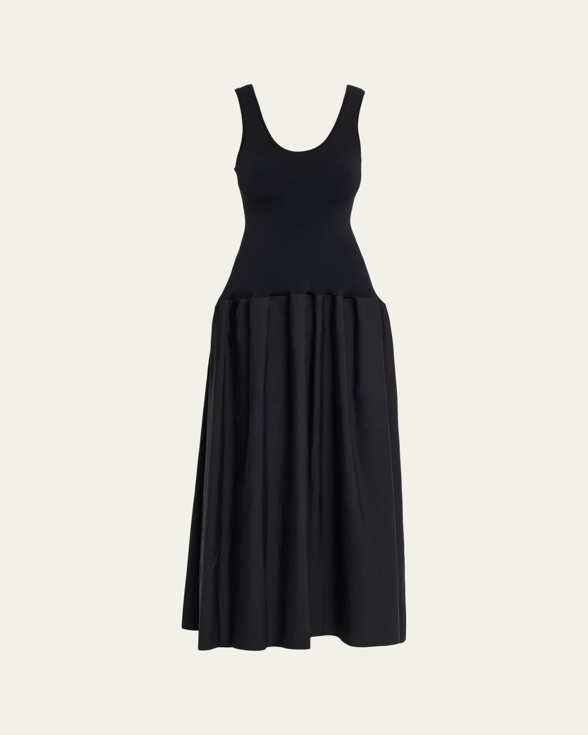 FForme Marina Sleeveless Cotton-Silk Flared Midi Dress
