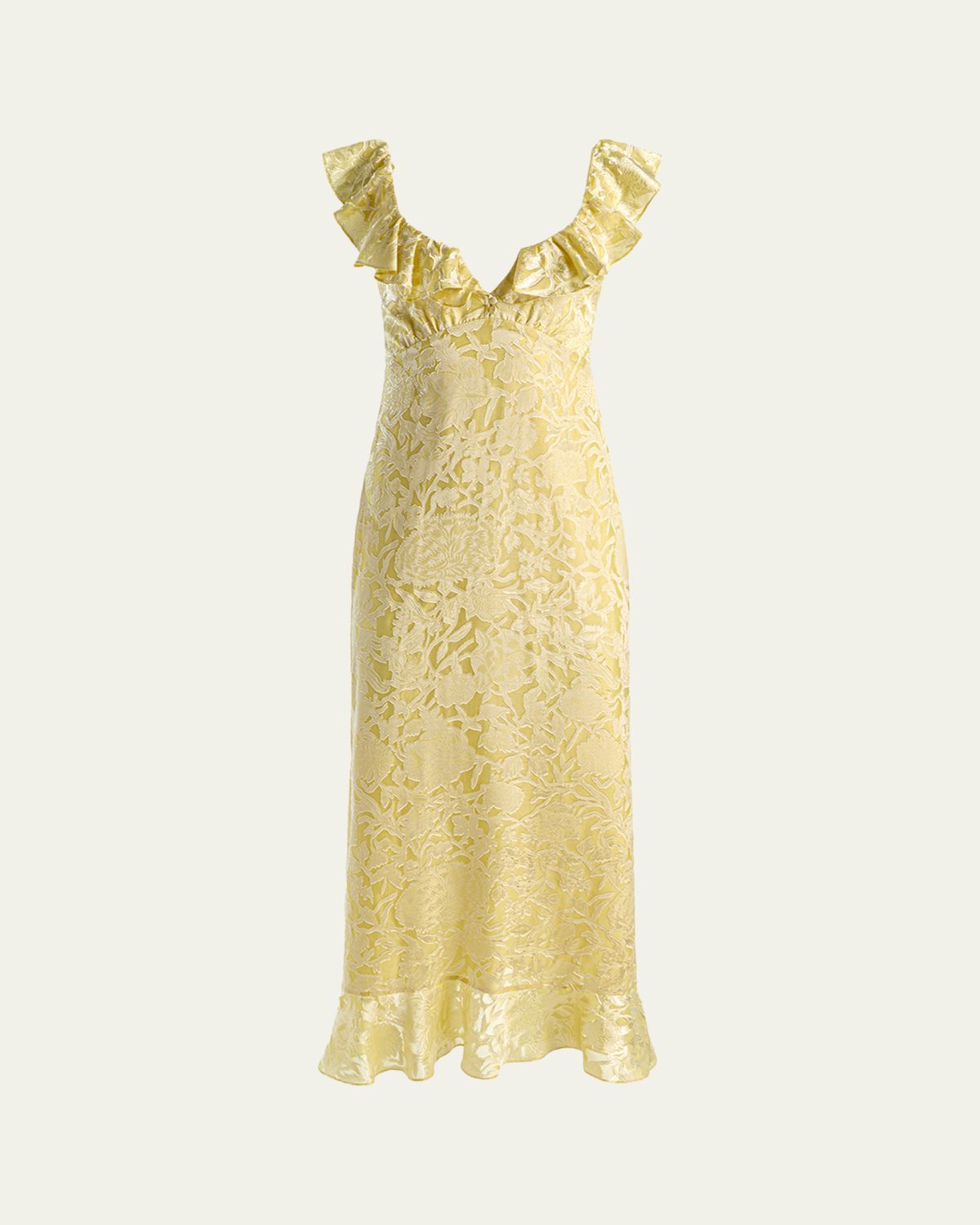 ALICE + OLIVIA Gemma Ruffled Floral Maxi Dress | Thumbnail 6