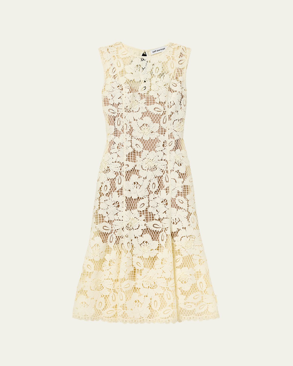 Self-Portrait Crochet Lace Midi Dress