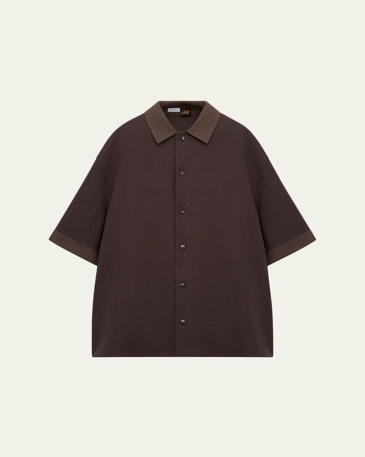 Loewe x Paula's Ibiza Men's Washed Satin Short-Sleeve Shirt