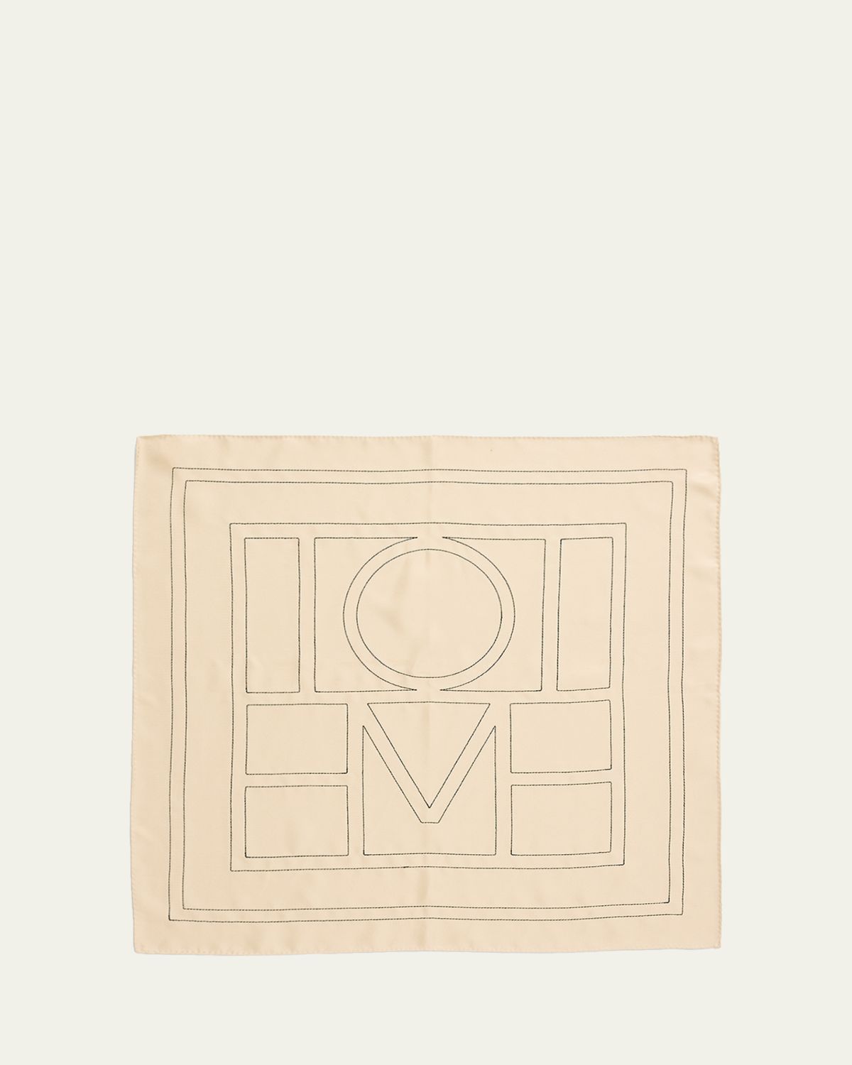 Toteme Embroidered Logo Monogram Silk Scarf | Thumbnail 5 Toteme Embroidered Logo Monogram Silk Scarf | Thumbnail 5