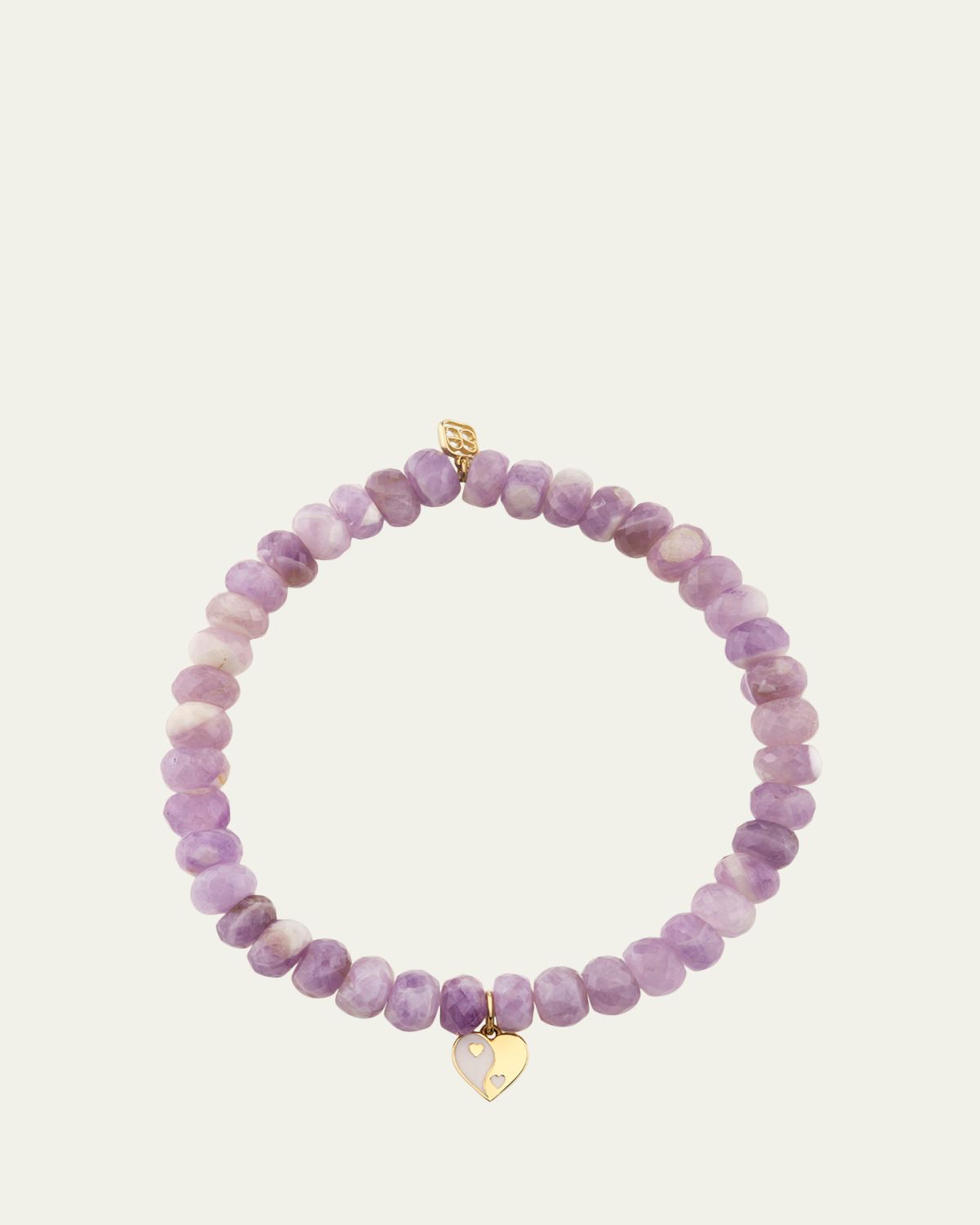 Sydney Evan 14K Purple Yin-Yang Heart on Amethyst Stretch Bracelet | Thumbnail 3 Sydney Evan 14K Purple Yin-Yang Heart on Amethyst Stretch Bracelet | Thumbnail 3