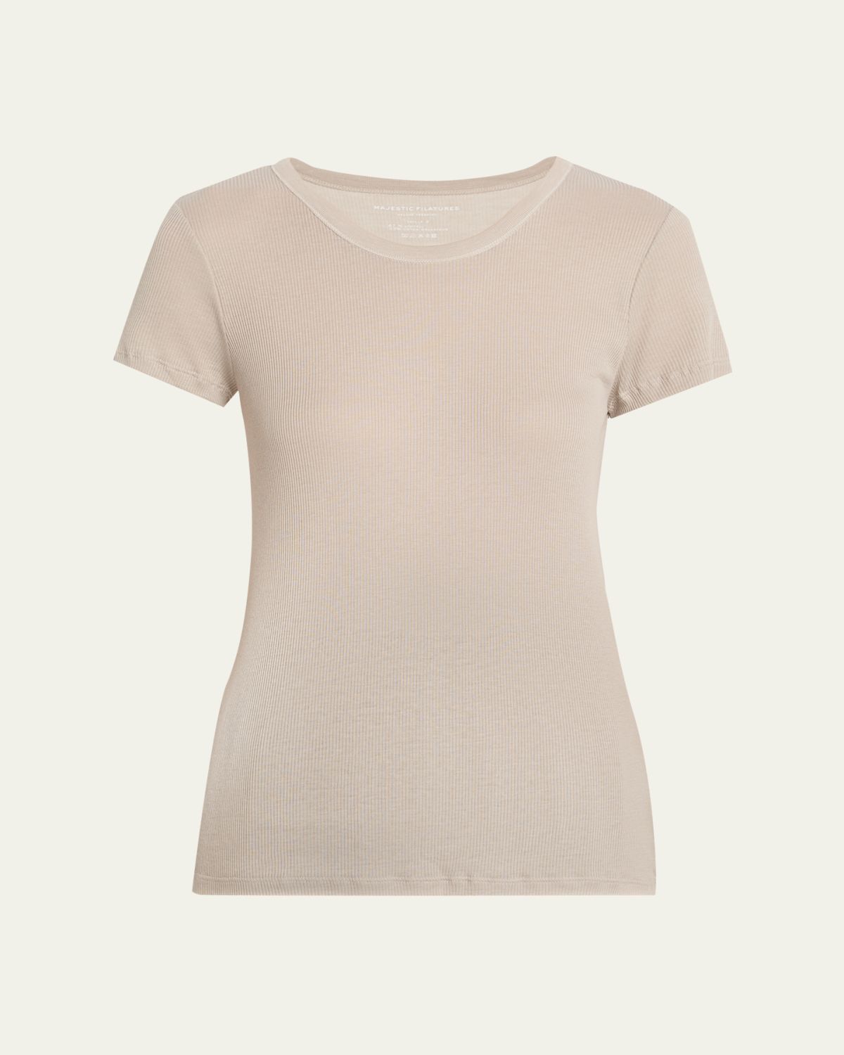 Majestic Filatures Lyocell Cotton Baby Rib Knit T-Shirt