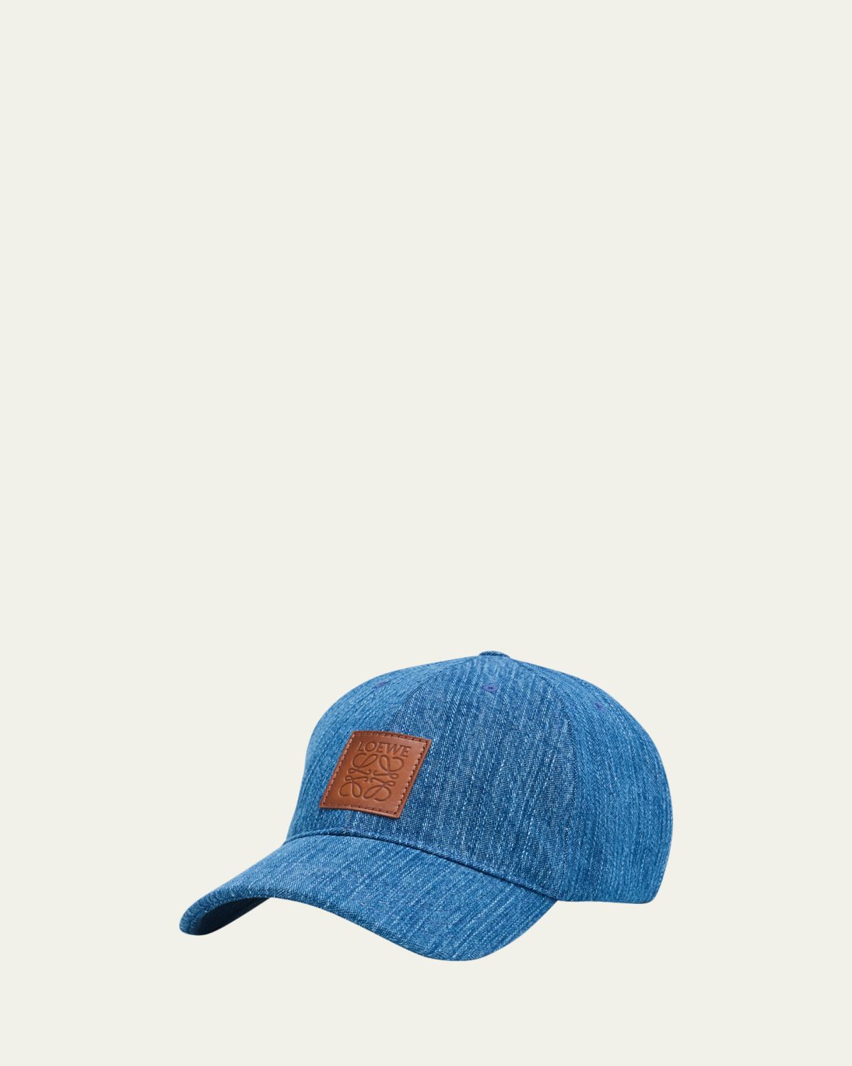 Loewe en's Leather Anagram Patch Denim Baseball Cap | Thumbnail 3