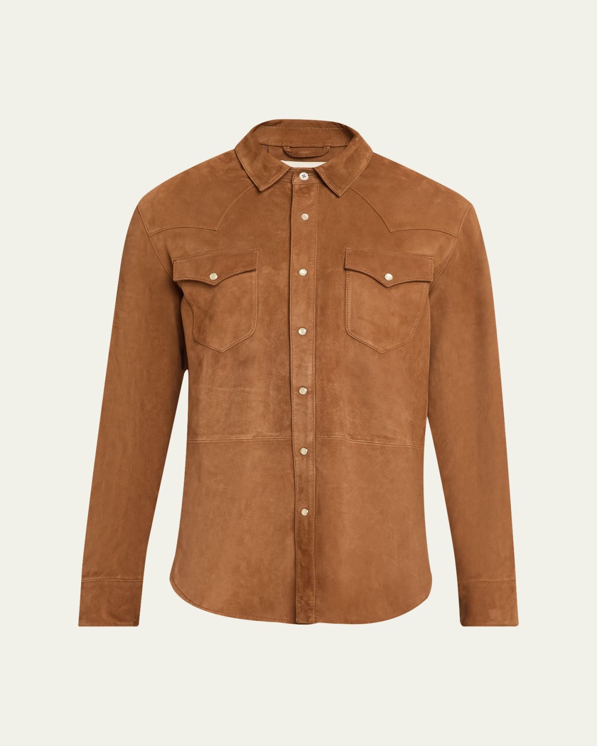 Officine Generale Men's Suede Western Overshirt | Thumbnail 6 Officine Generale Men's Suede Western Overshirt | Thumbnail 6