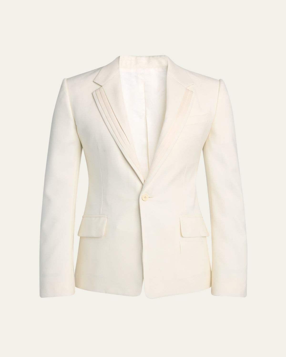 McQueen Men's Wool Pleated-Lapel Single-Breasted Dinner Jacket | Thumbnail 6 McQueen Men's Wool Pleated-Lapel Single-Breasted Dinner Jacket | Thumbnail 6